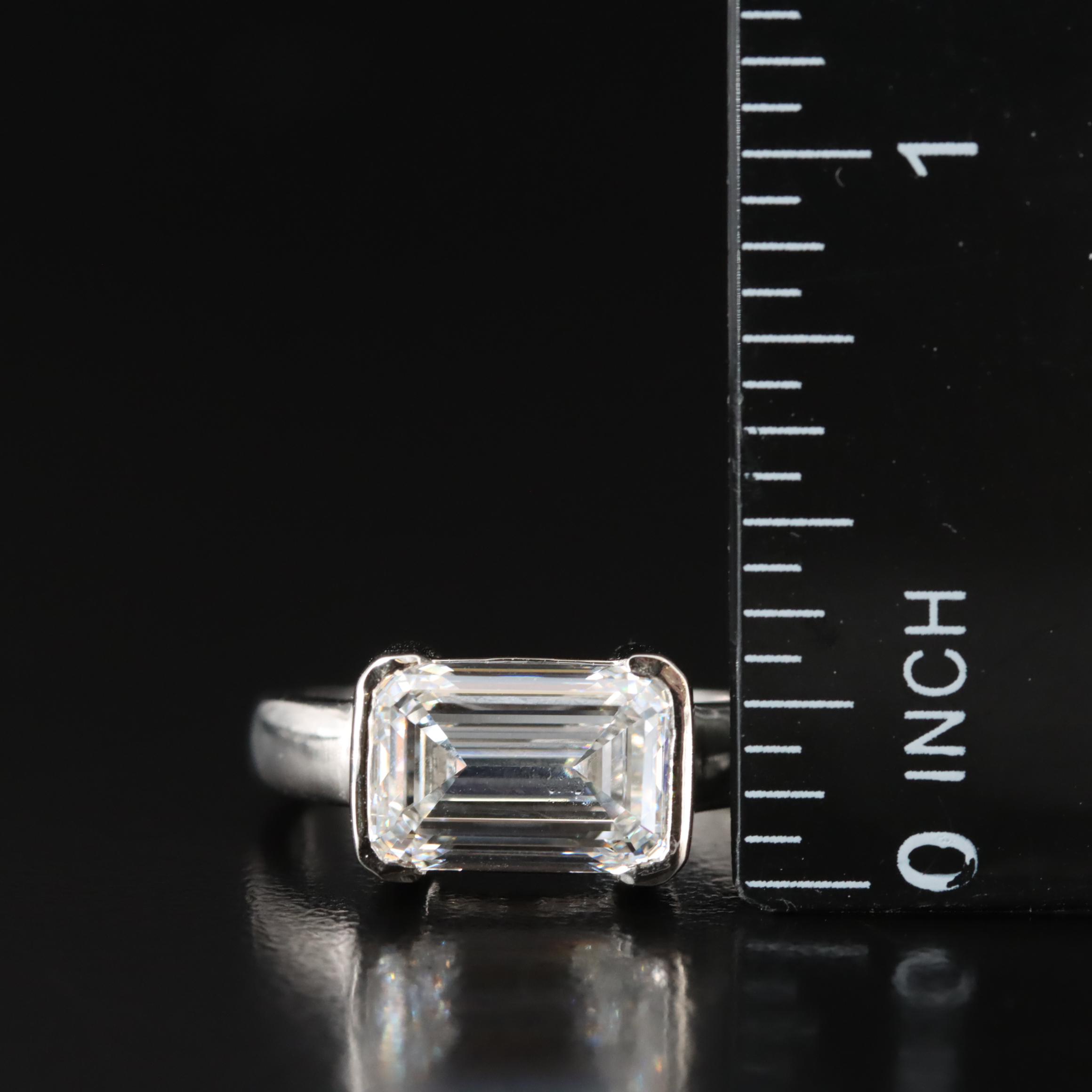 Platinum 4.20 CT Lab Grown Diamond Ring with IGI Report