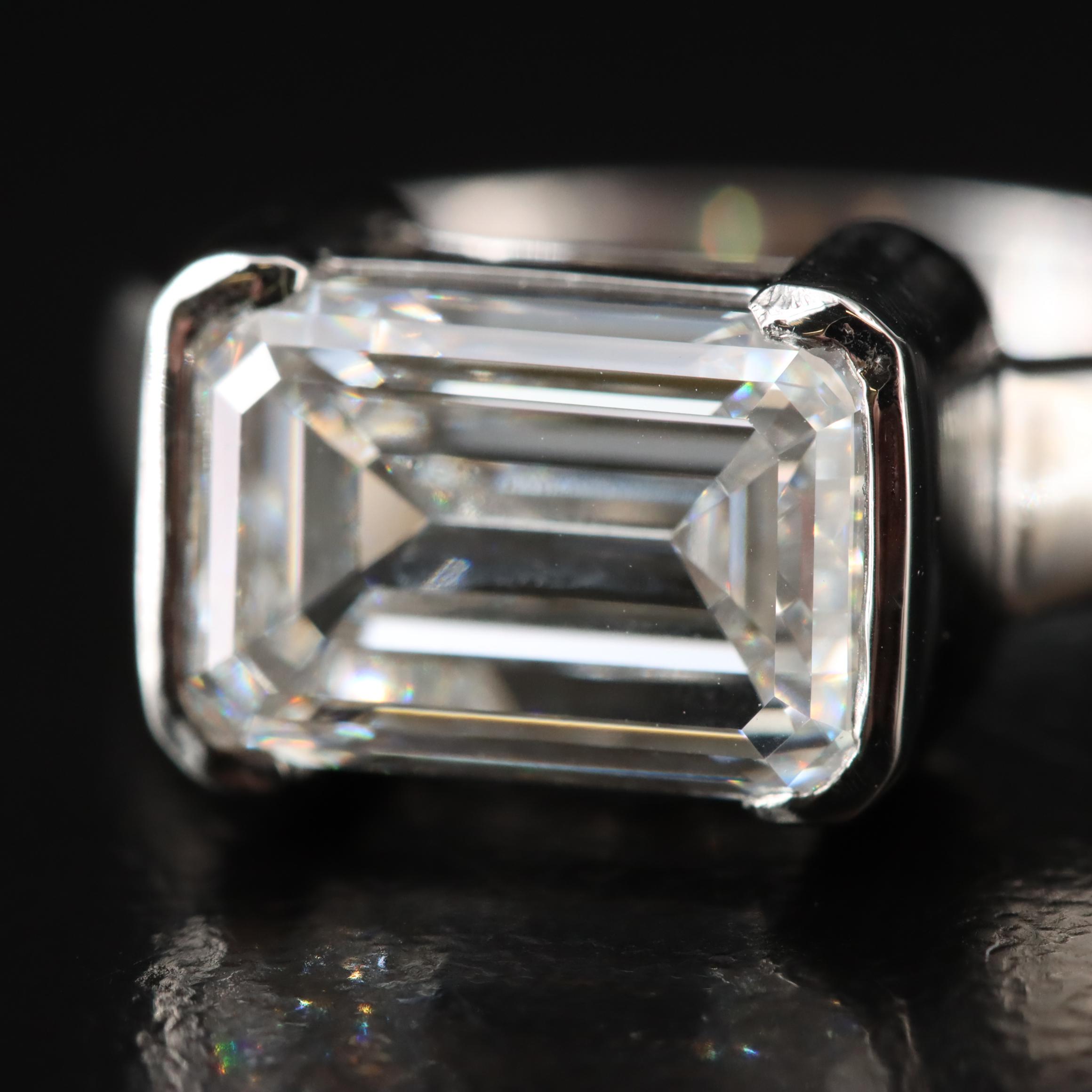 Platinum 4.20 CT Lab Grown Diamond Ring with IGI Report