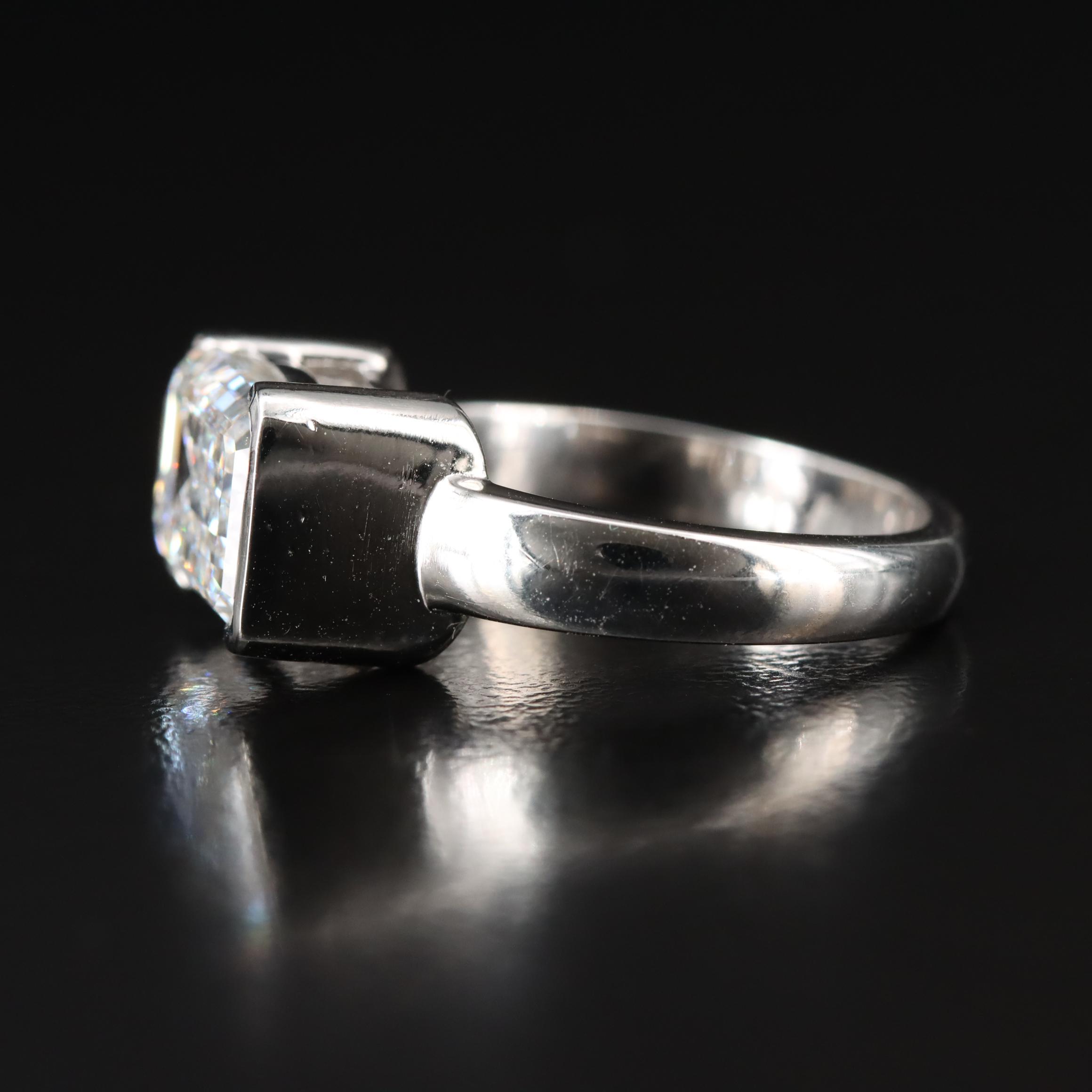 Platinum 4.20 CT Lab Grown Diamond Ring with IGI Report