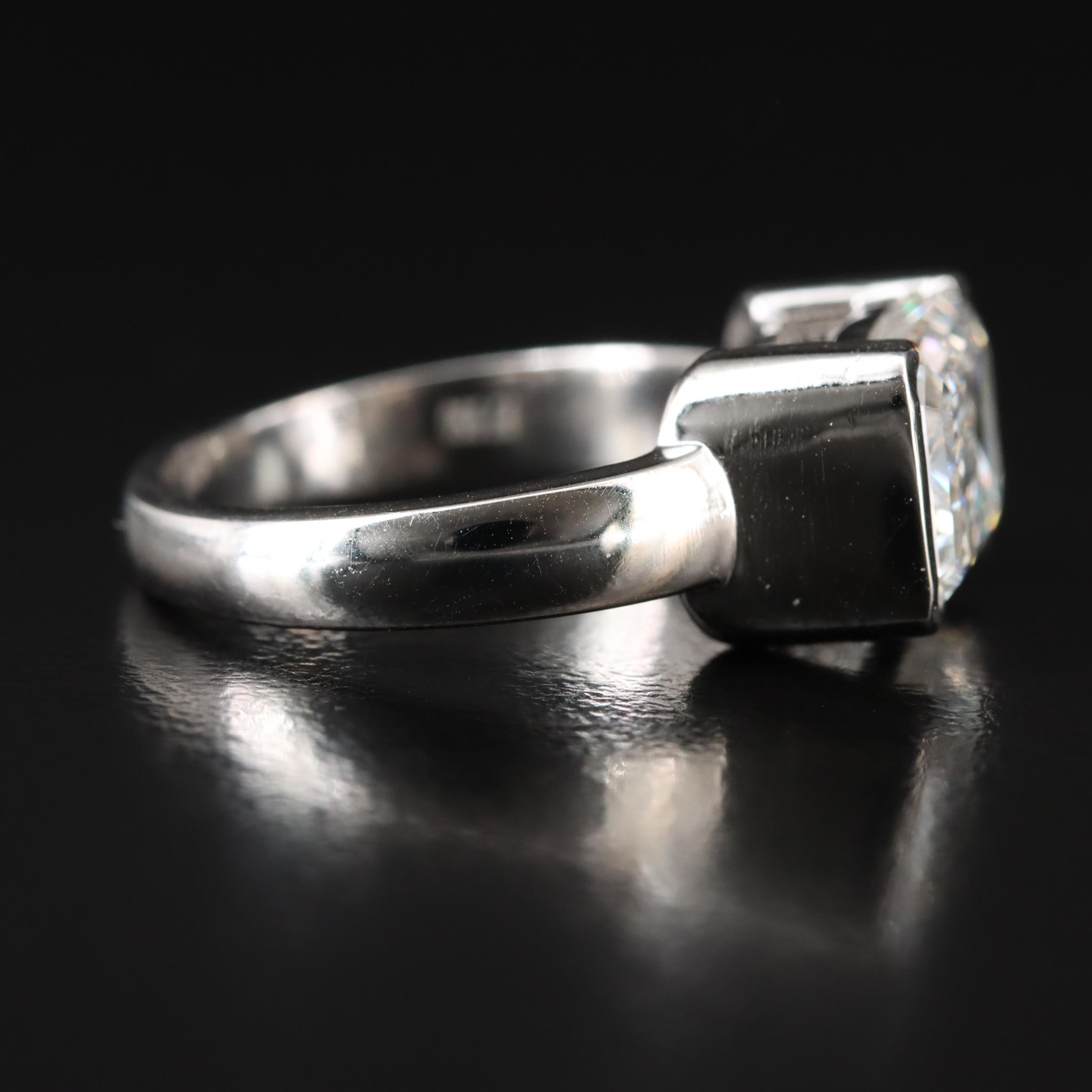 Platinum 4.20 CT Lab Grown Diamond Ring with IGI Report