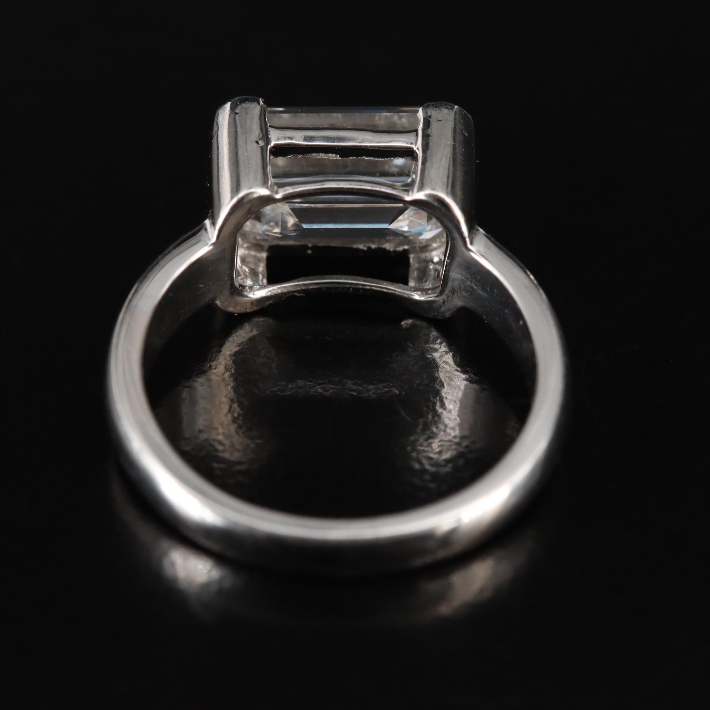 Platinum 4.20 CT Lab Grown Diamond Ring with IGI Report