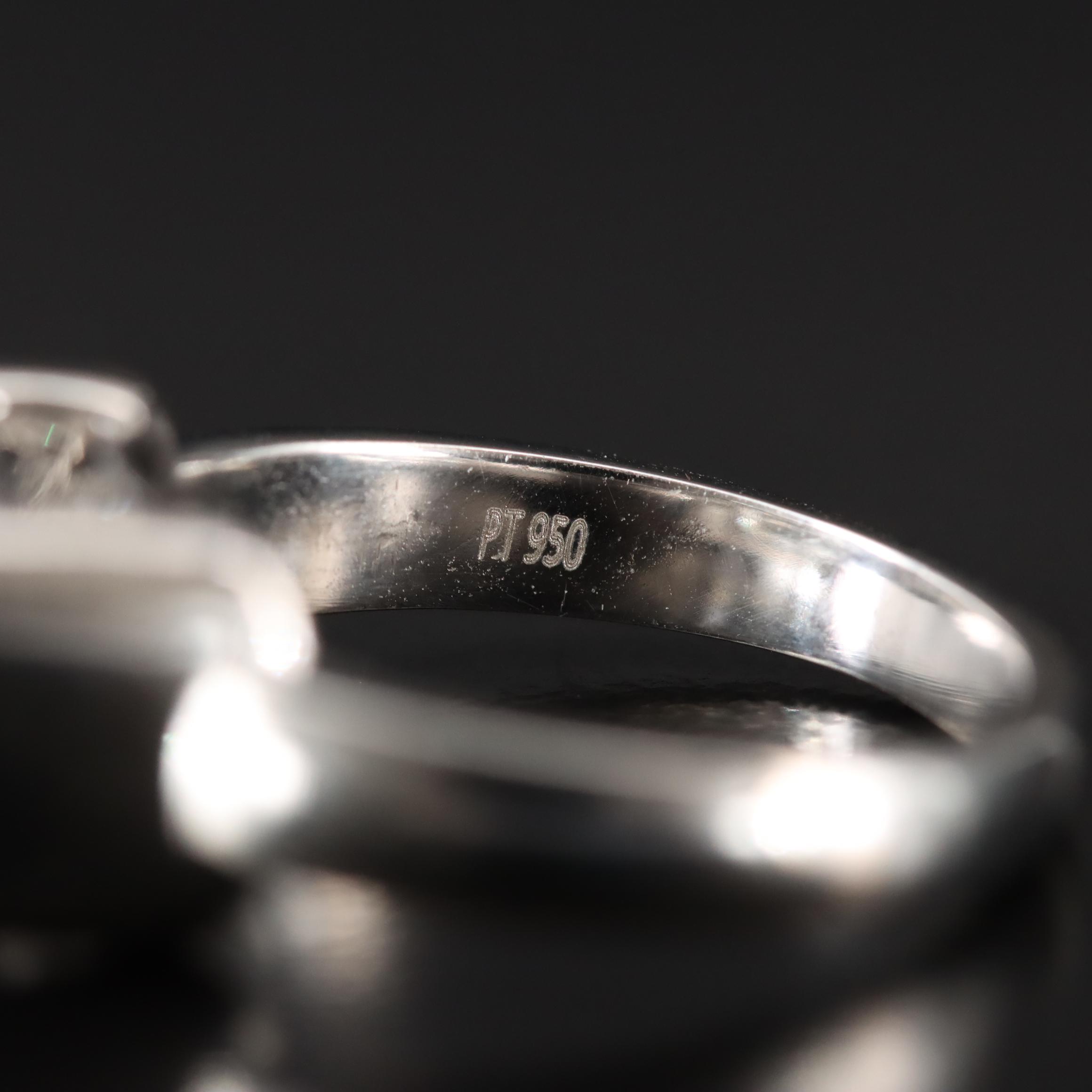 Platinum 4.20 CT Lab Grown Diamond Ring with IGI Report