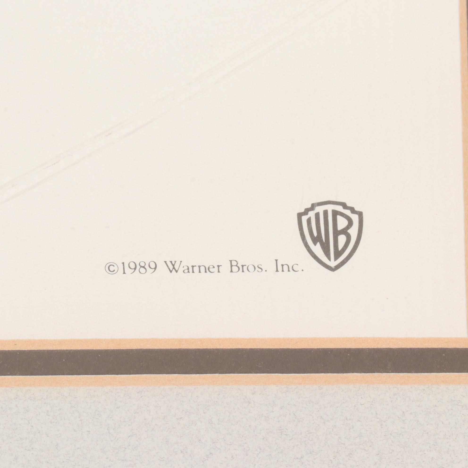 Looney Tunes Offset Lithograph "Speechless." Tribute To Mel Blanc, 1989