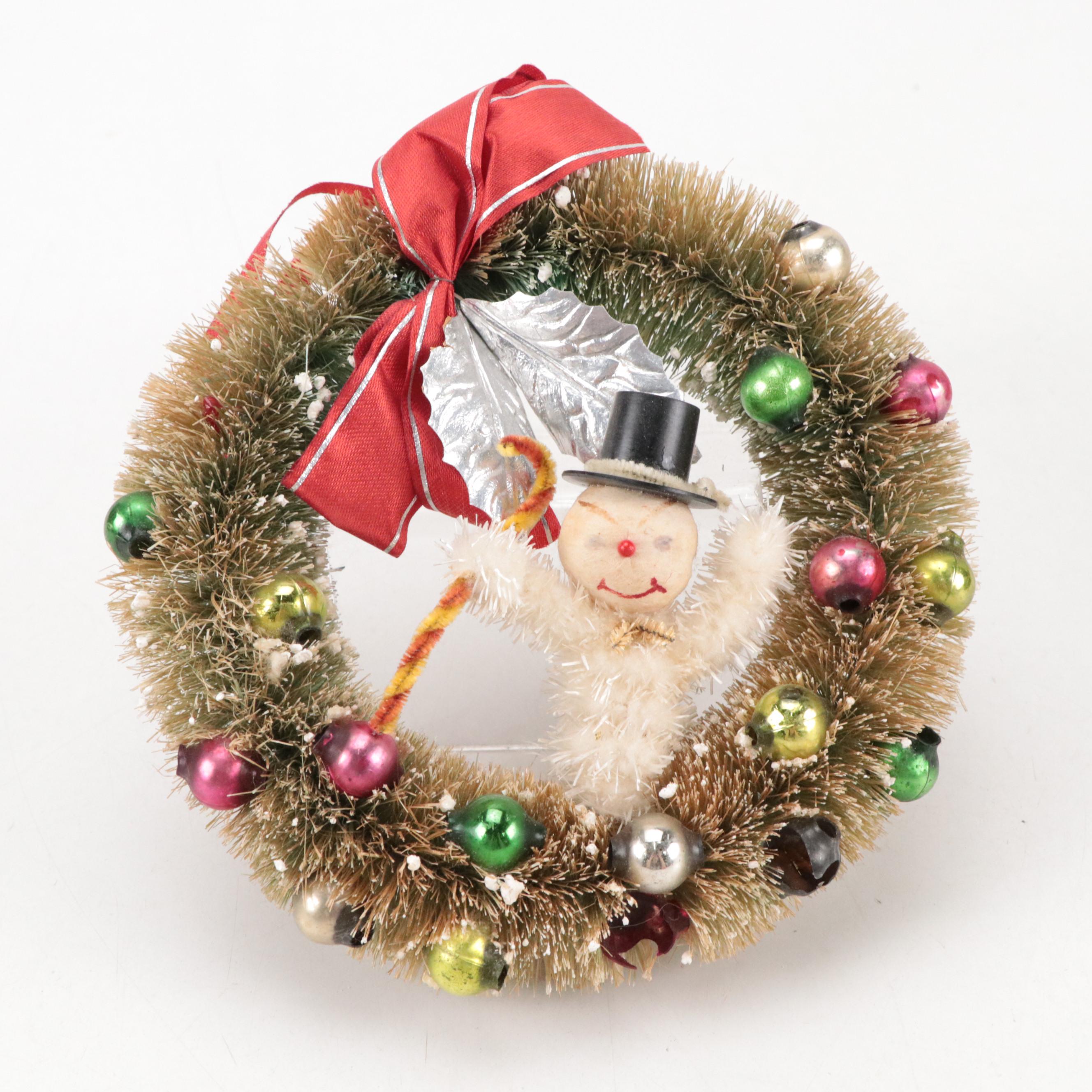 Faux Christmas Tree Figurines, Miniature Wreaths, and More Christmas Decorations