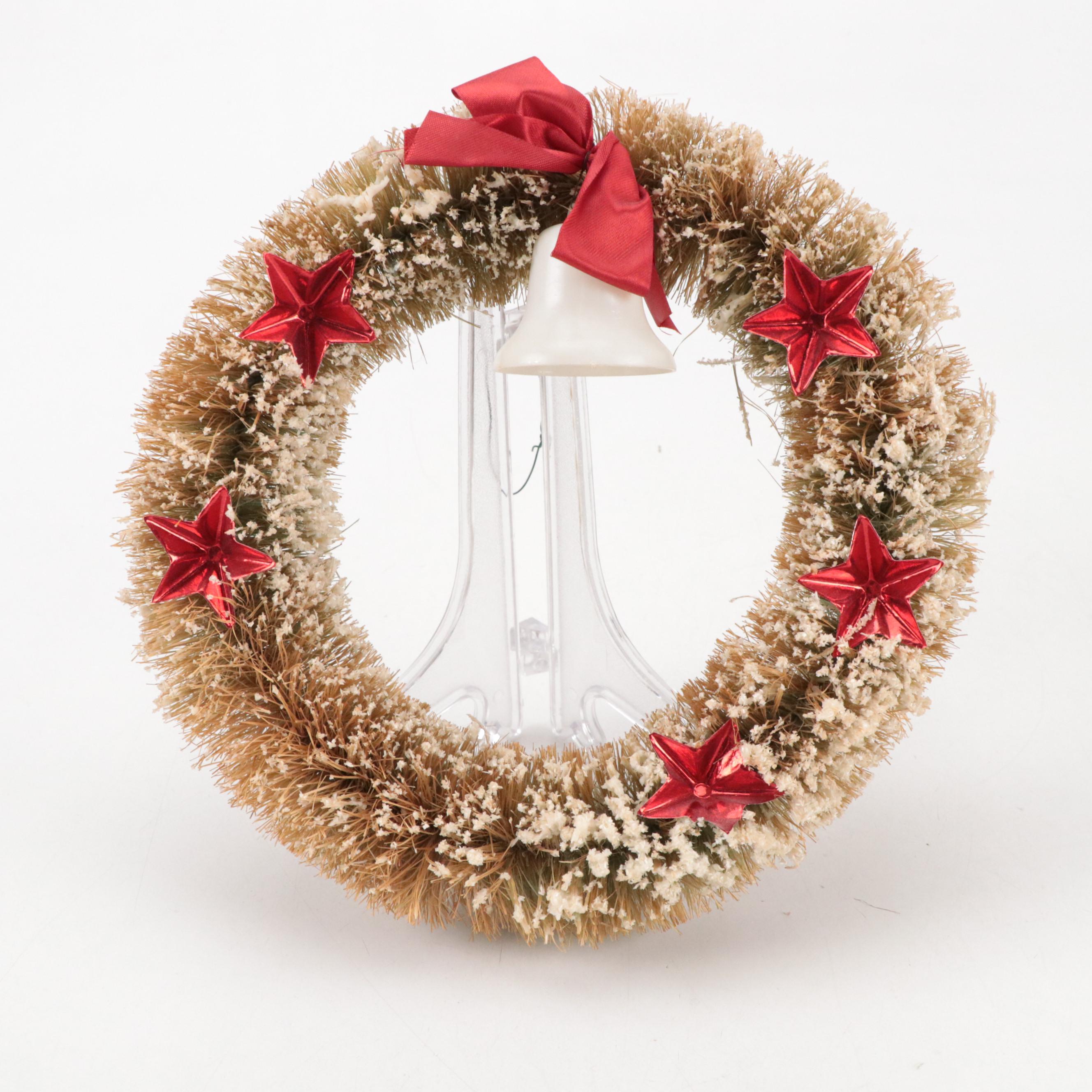 Faux Christmas Tree Figurines, Miniature Wreaths, and More Christmas Decorations