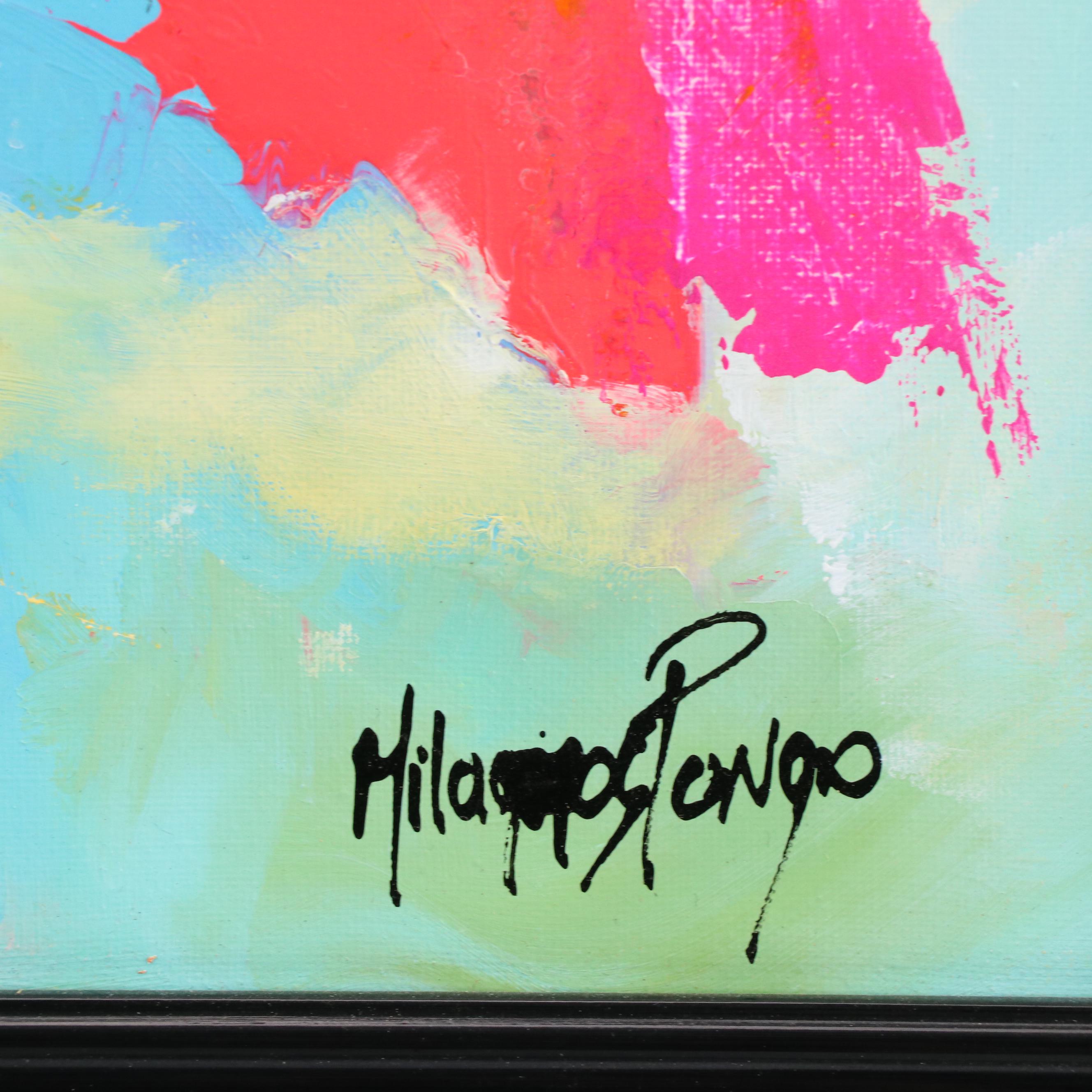 Milagros Pongo Abstract Mixed Media Painting