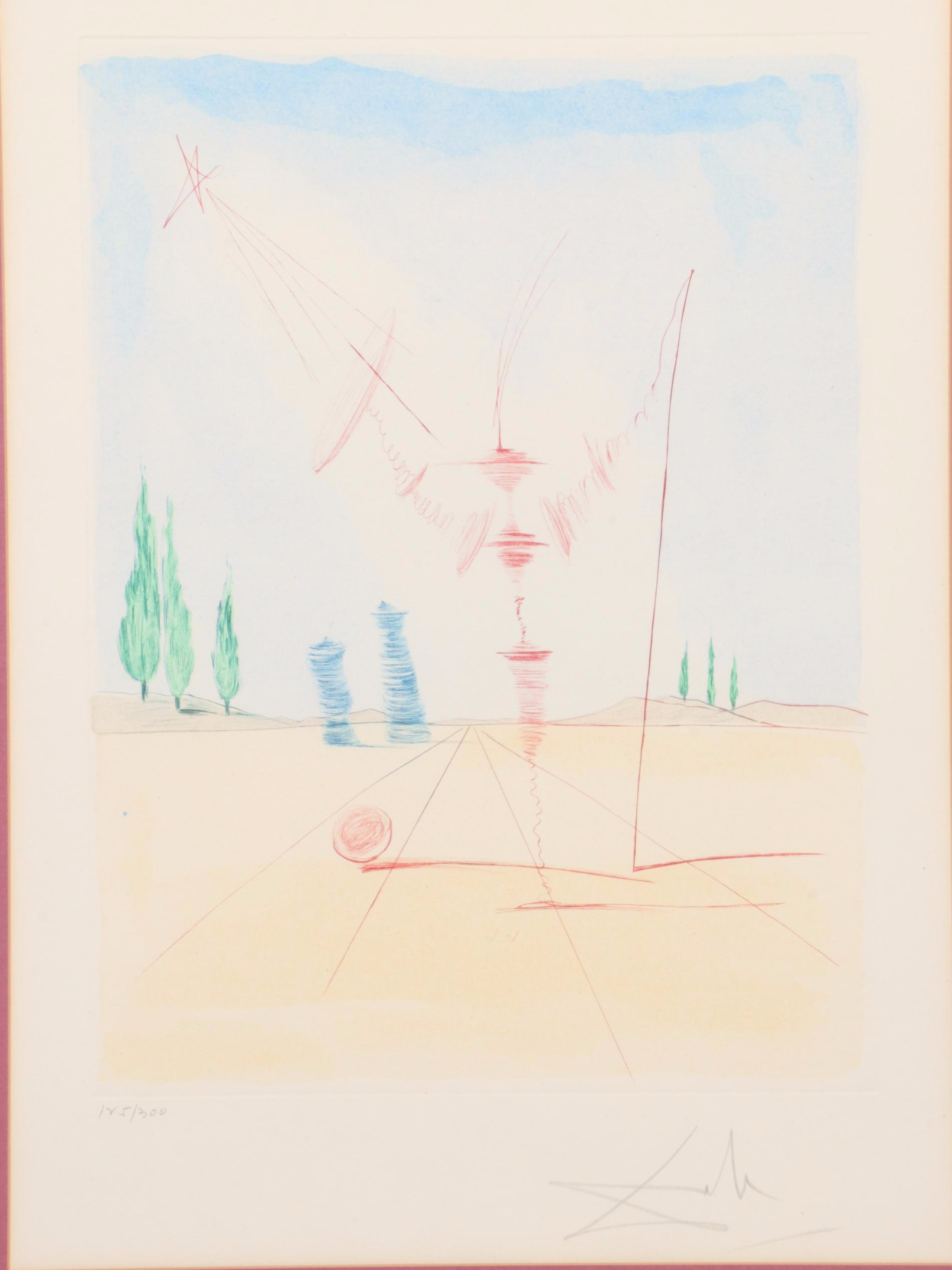 Salvador Dalí Hand-Colored Etching "Sancho Panza"