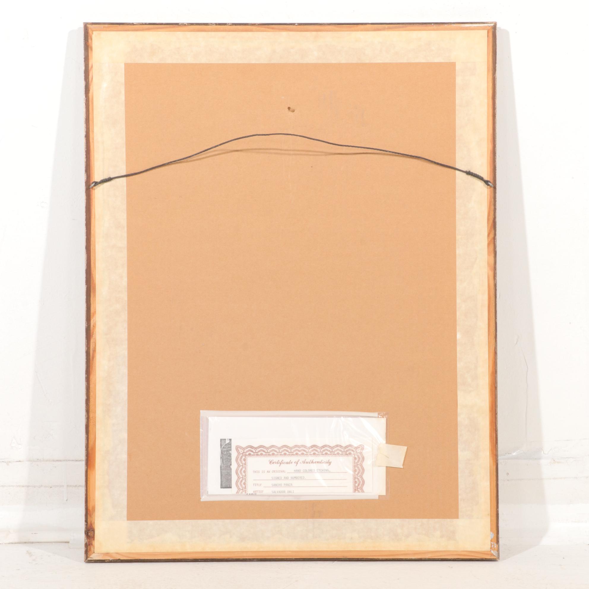 Salvador Dalí Hand-Colored Etching "Sancho Panza"