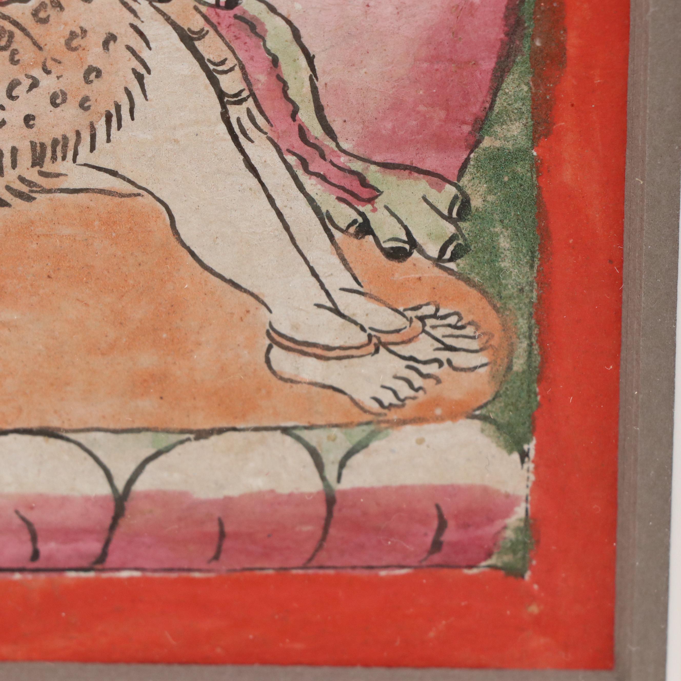 Himalayan Gouache Painting of Achala and Consort in Yab-Yum