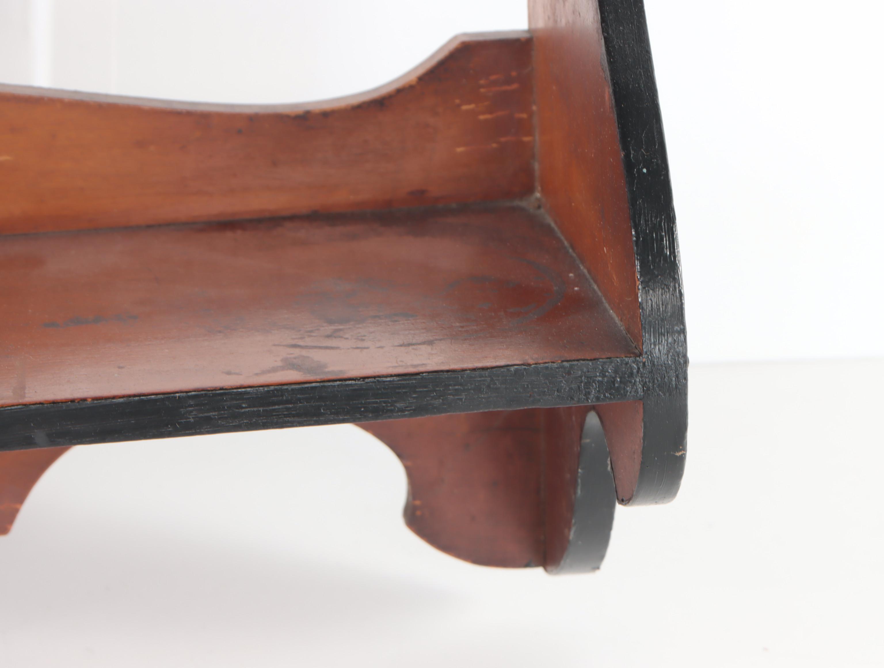 Victorian Style Mahogany Wall-Hanging Shelf