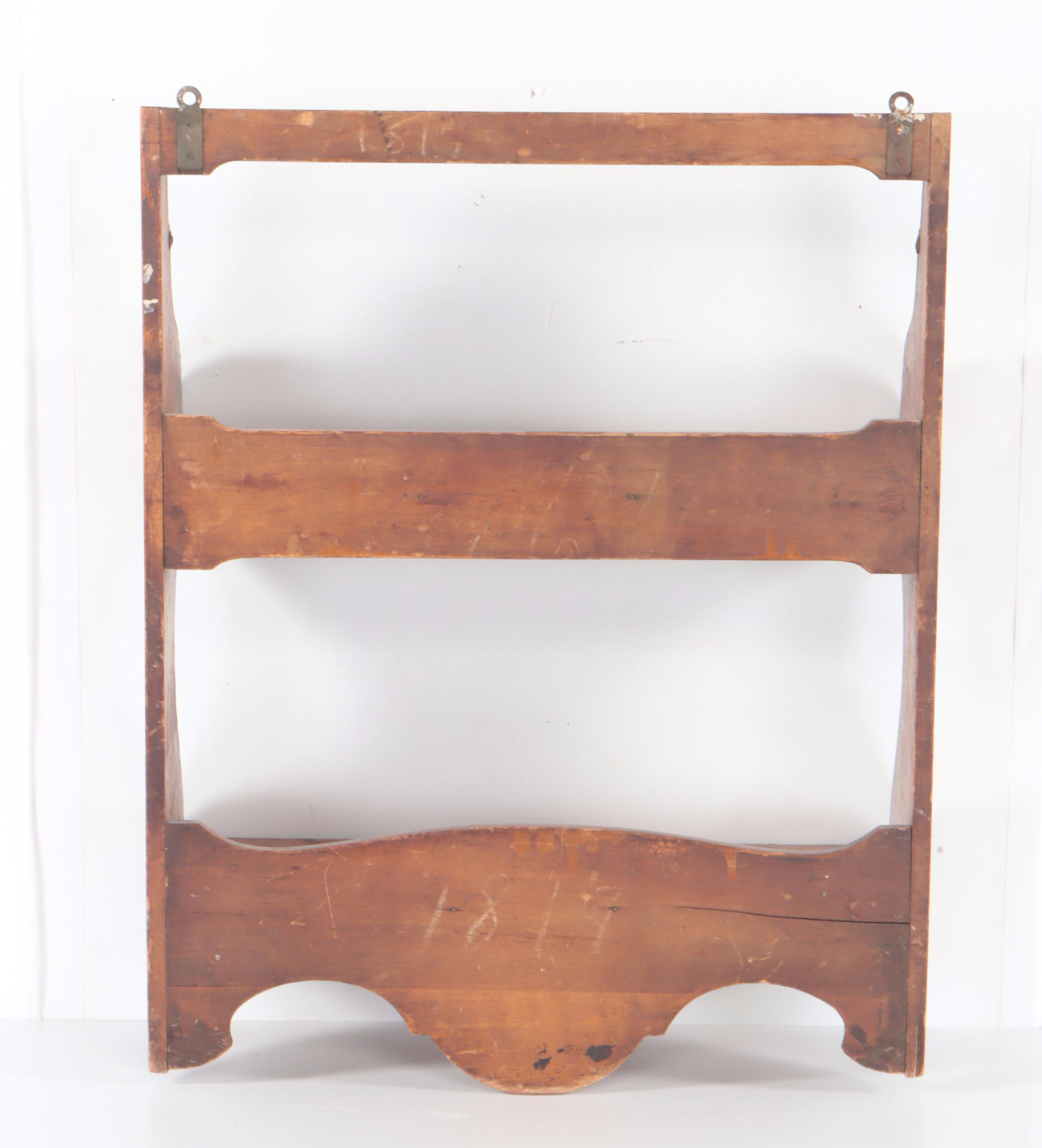 Victorian Style Mahogany Wall-Hanging Shelf