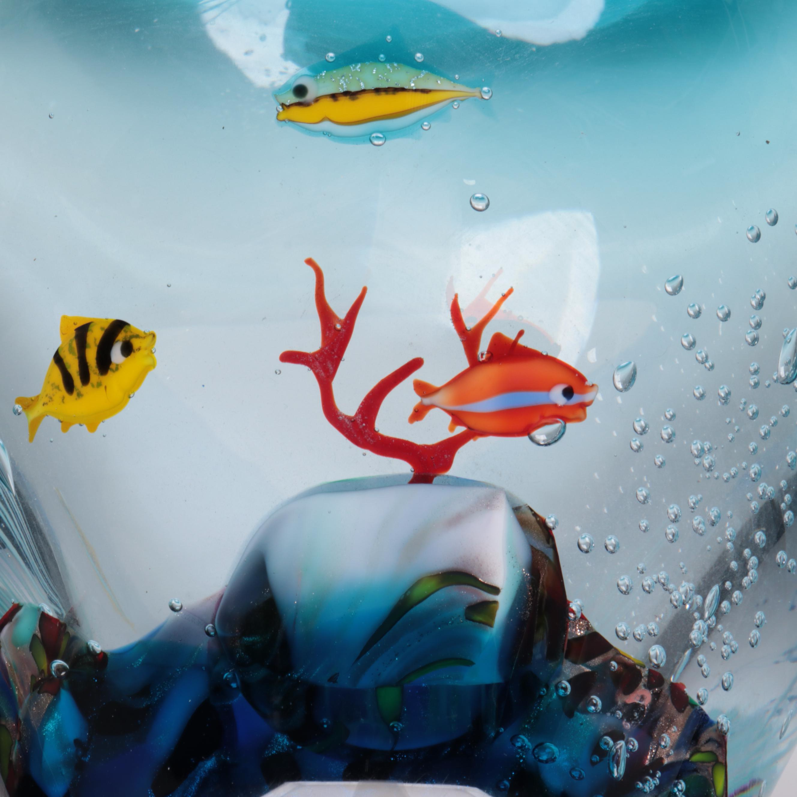 Roberto Camozzo for Oggetti Murano Aquatic Blown Glass Vase