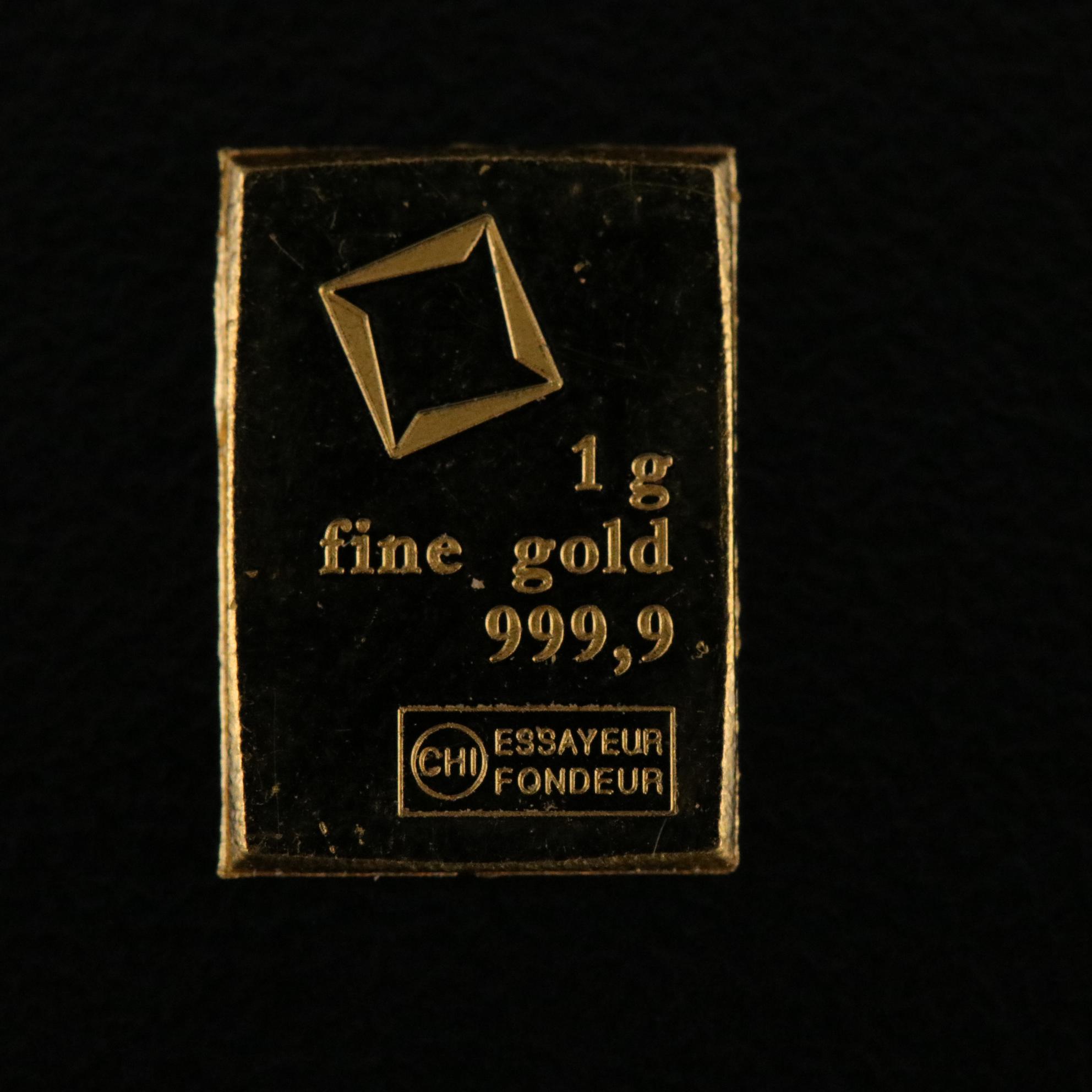 Valcambi Suisse 1 Gram .9999 Fine Gold Bar