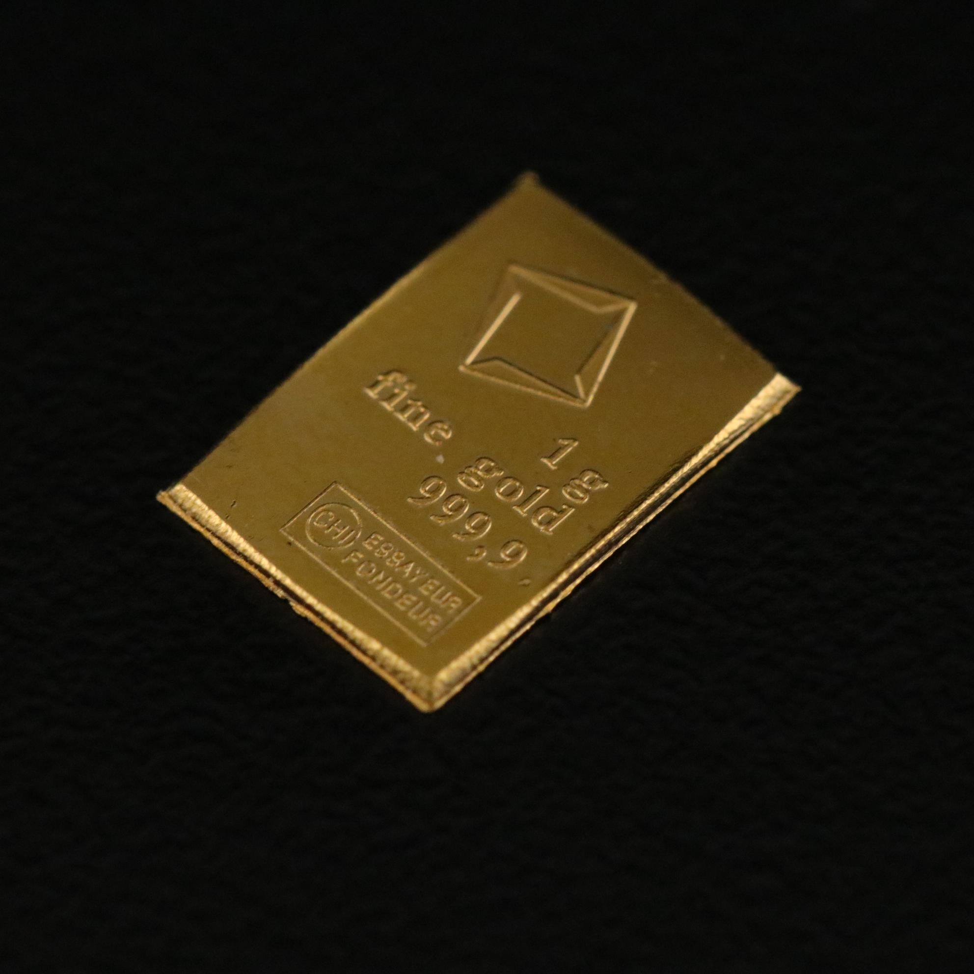 Valcambi Suisse 1 Gram .9999 Fine Gold Bar