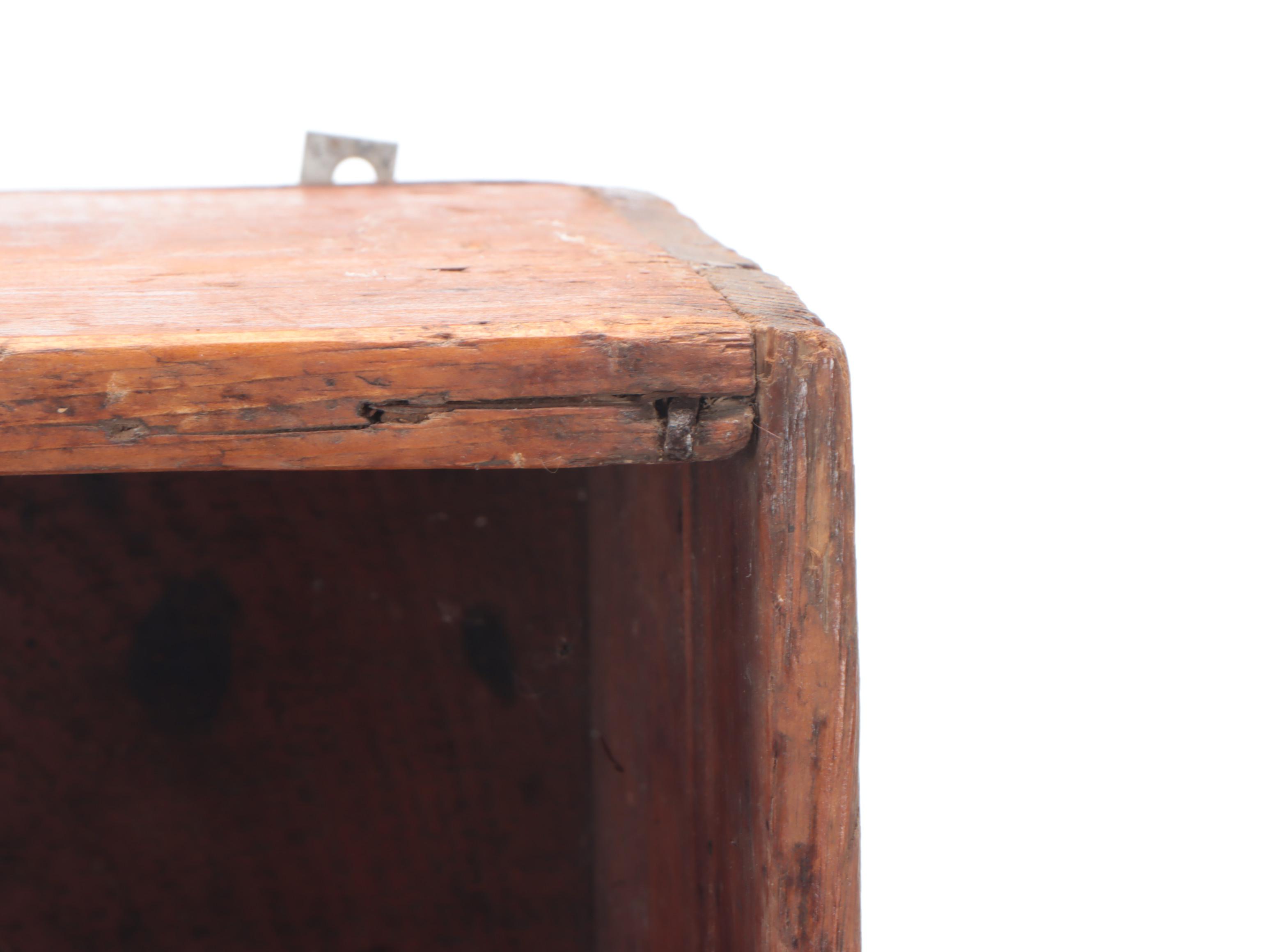 Primitive Style Pine Wall Cabinet