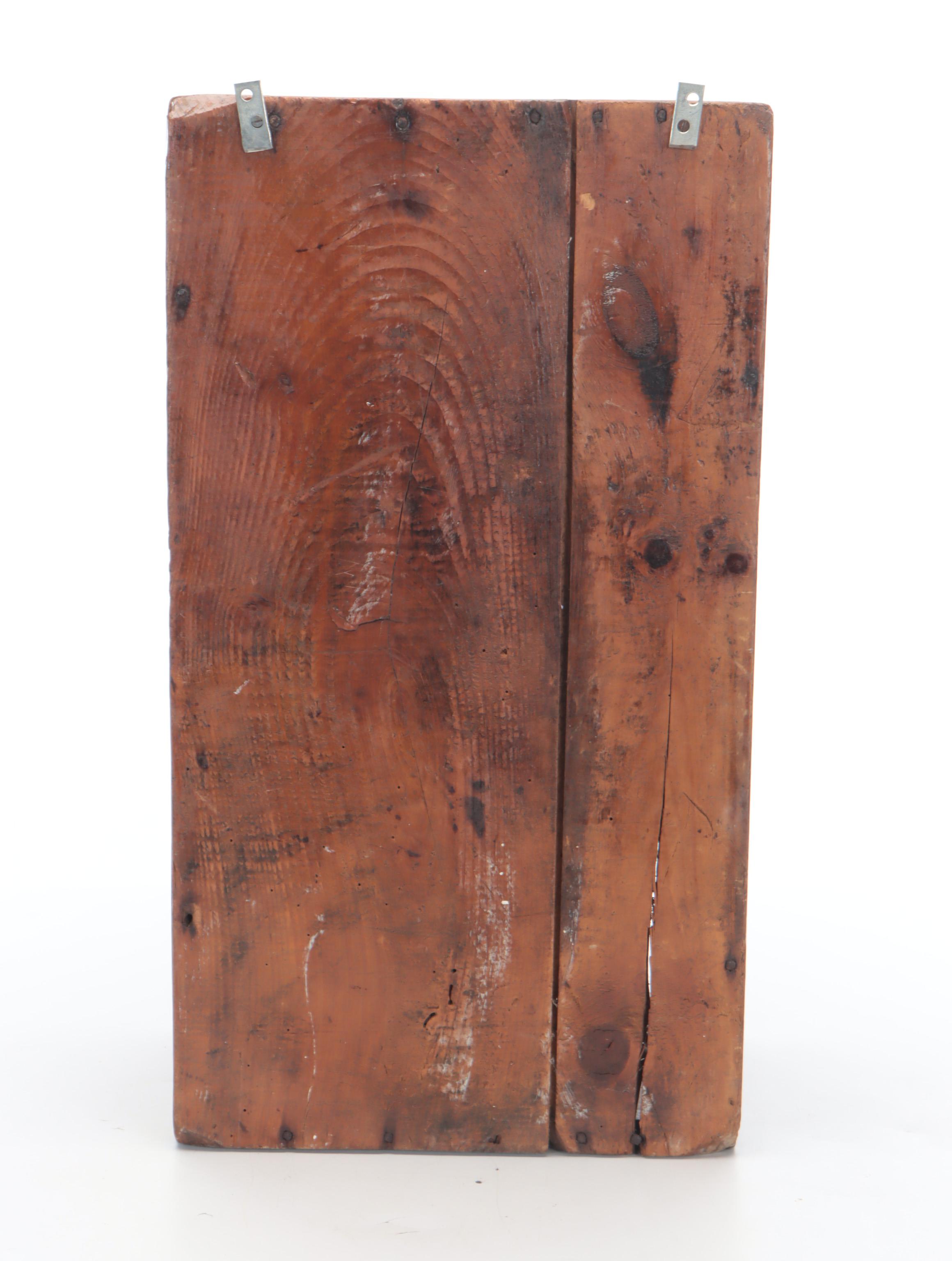 Primitive Style Pine Wall Cabinet