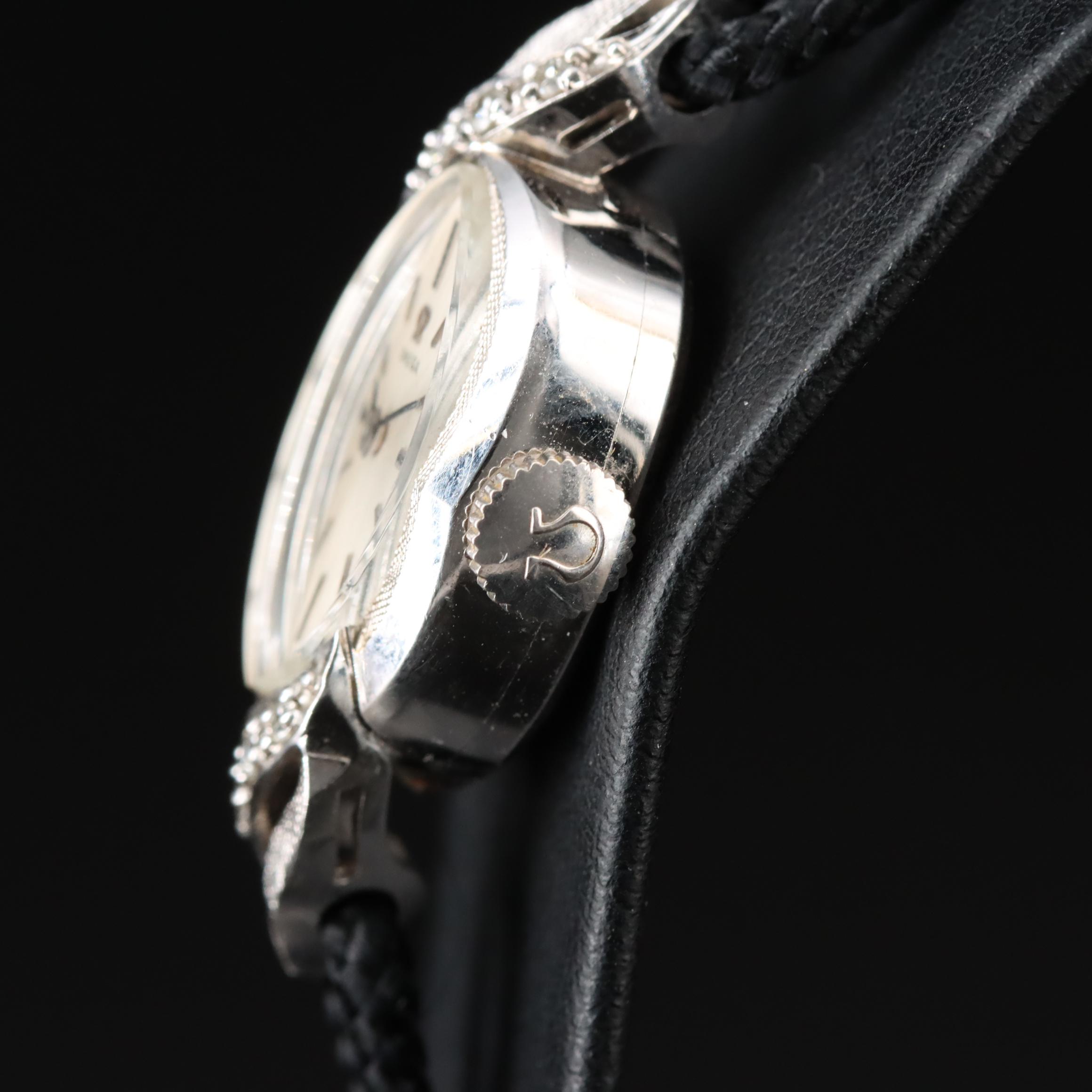 Vintage Omega Diamond and 14K Gold Watch