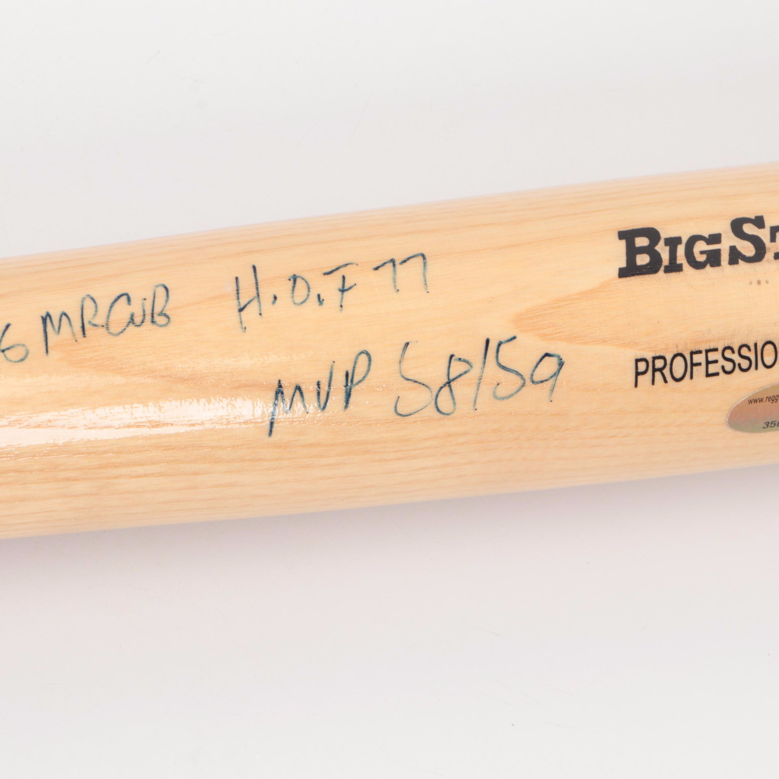 Ernie Banks Signed "HOF 77, 512 HR, MVP 58/59" Rawlings Baseball Bat