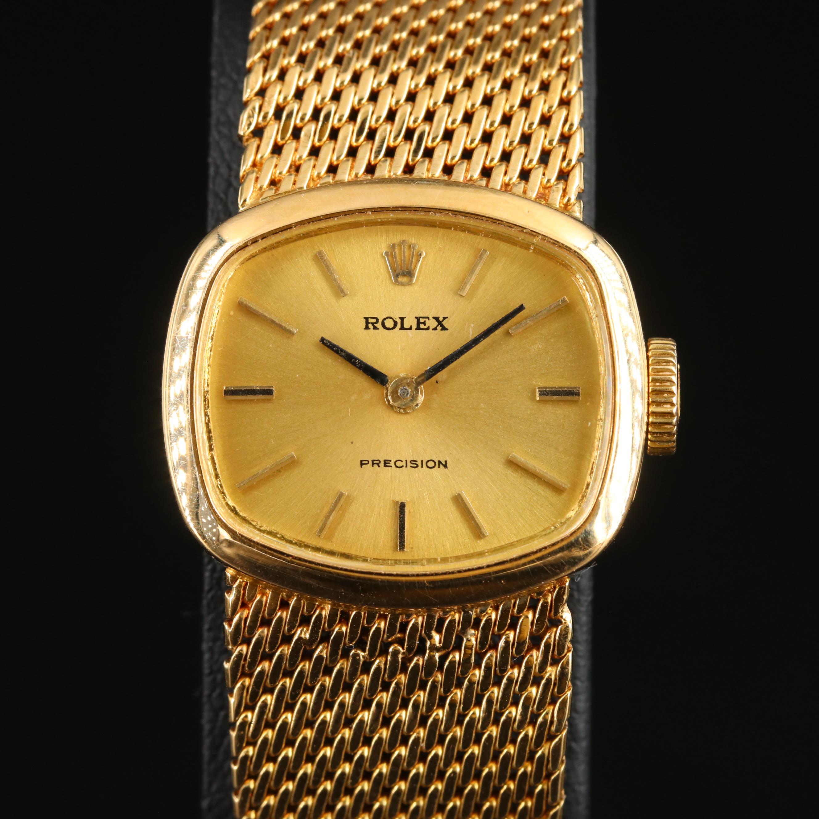 Rolex Precision 18K Gold Cocktail Watch