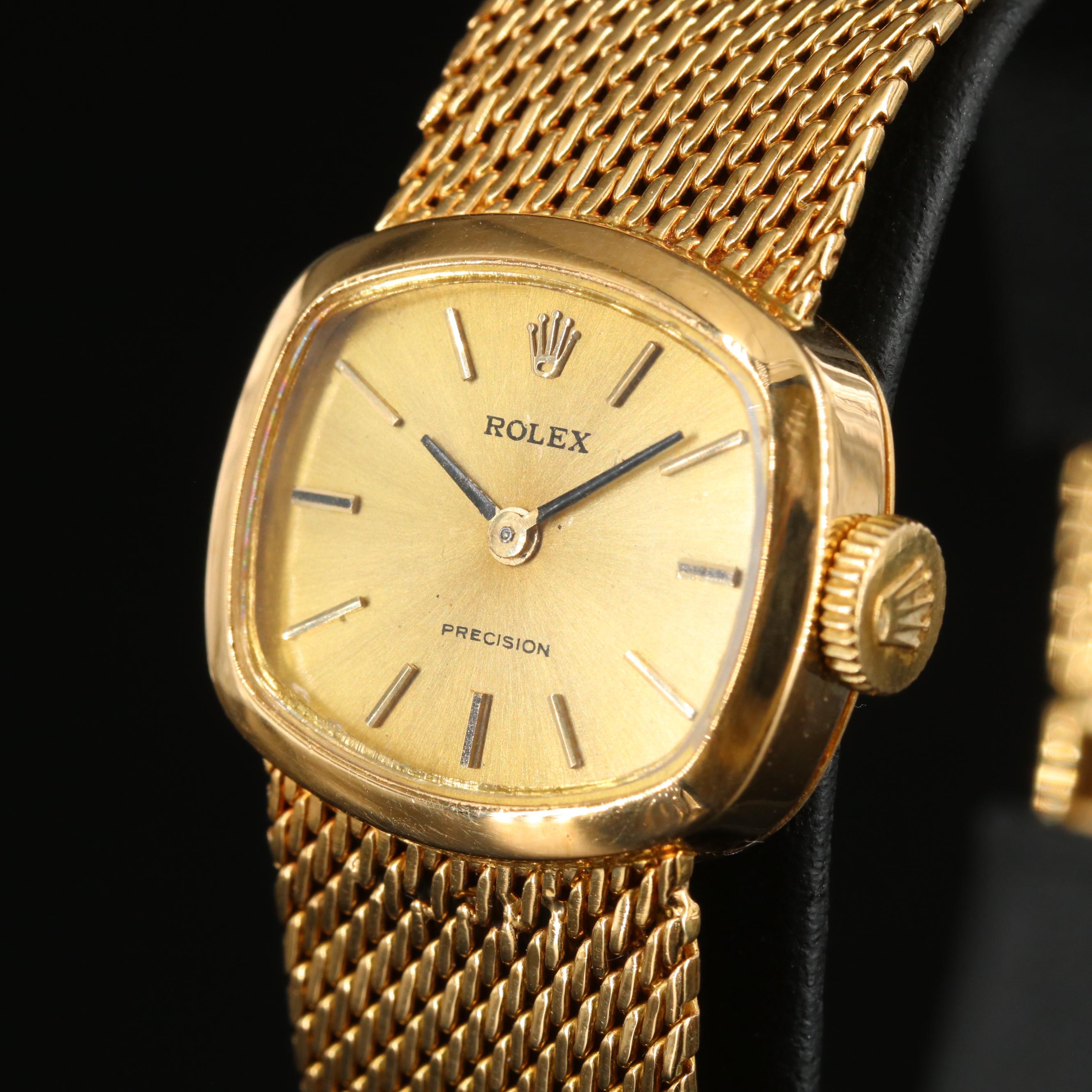 Rolex Precision 18K Gold Cocktail Watch