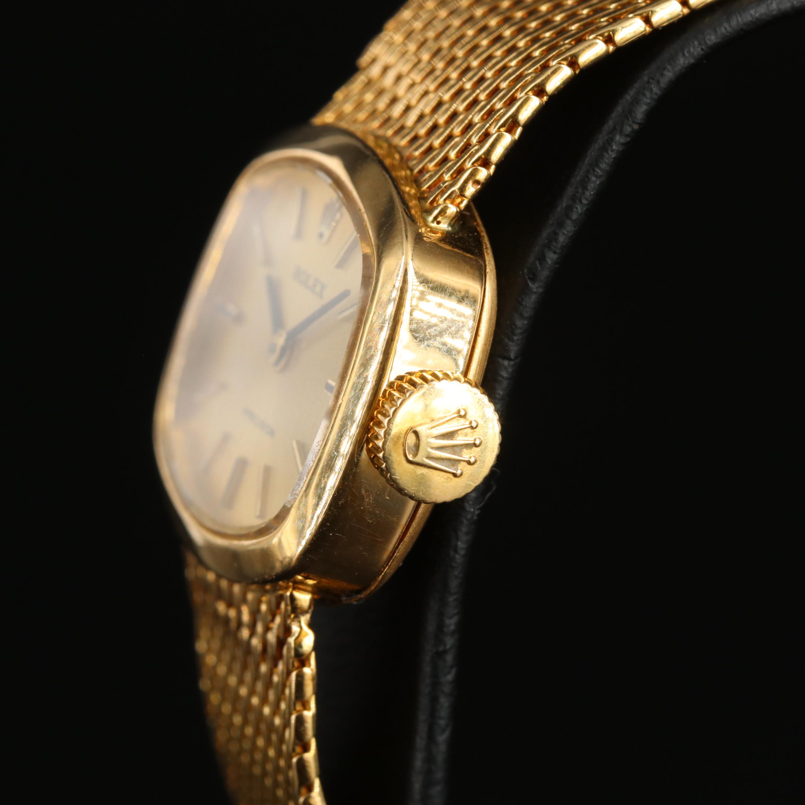 Rolex Precision 18K Gold Cocktail Watch