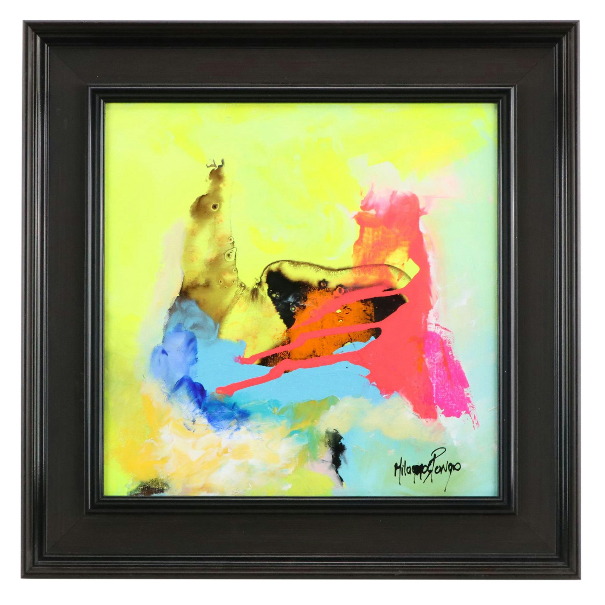 Milagros Pongo Abstract Mixed Media Painting