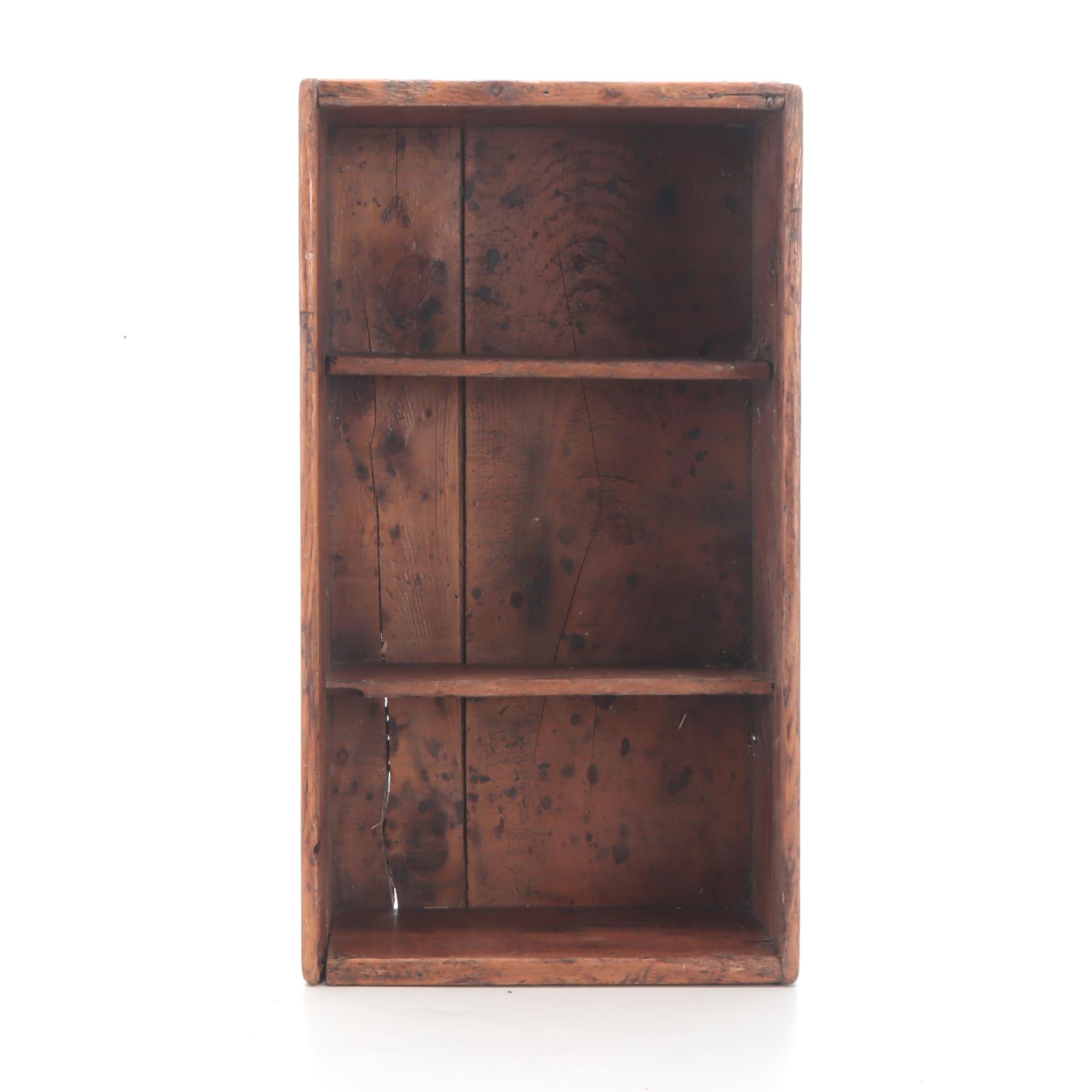 Primitive Style Pine Wall Cabinet