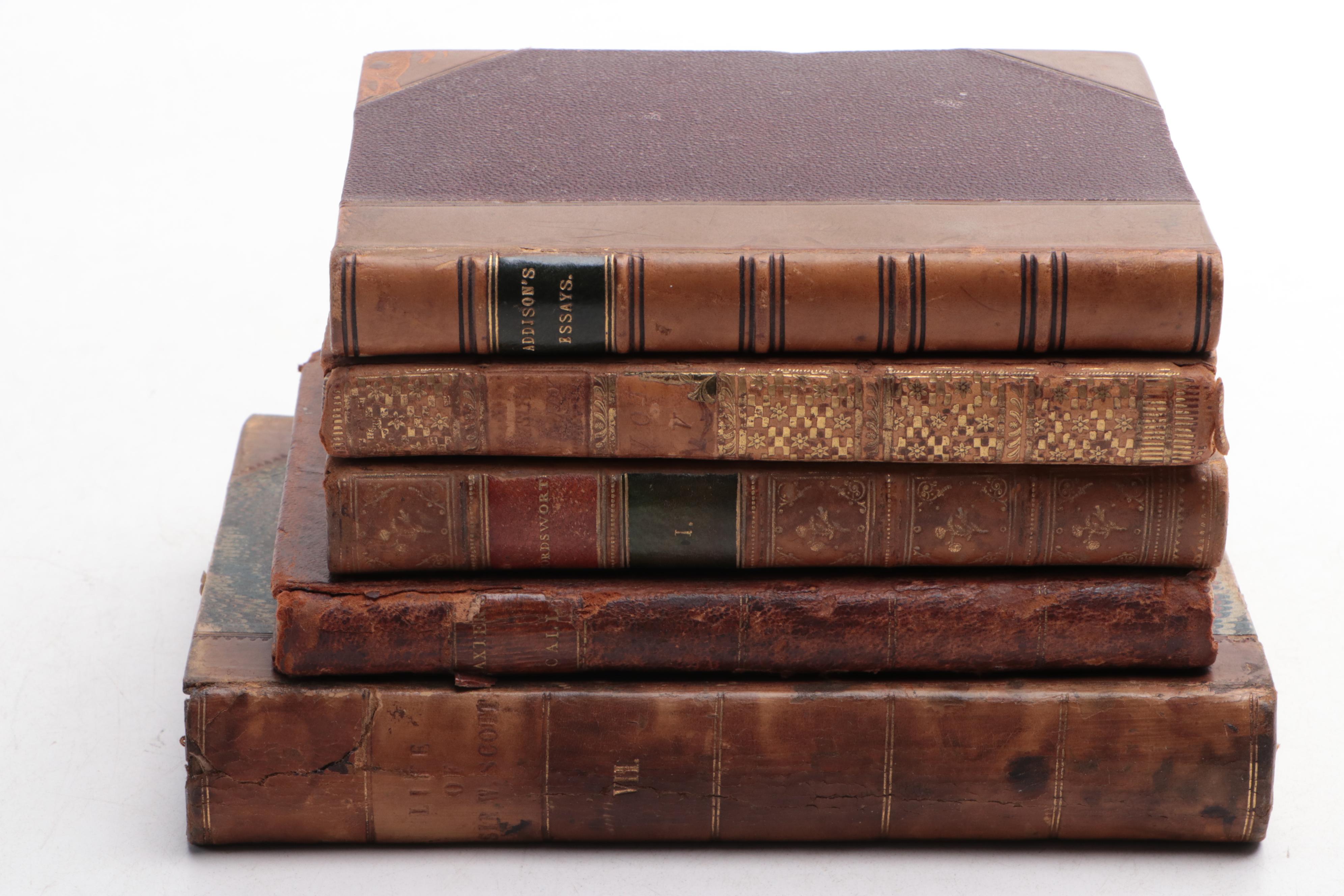 Leather Bound "Essays of Joseph Addison" Edited by J. R. Green and More Books