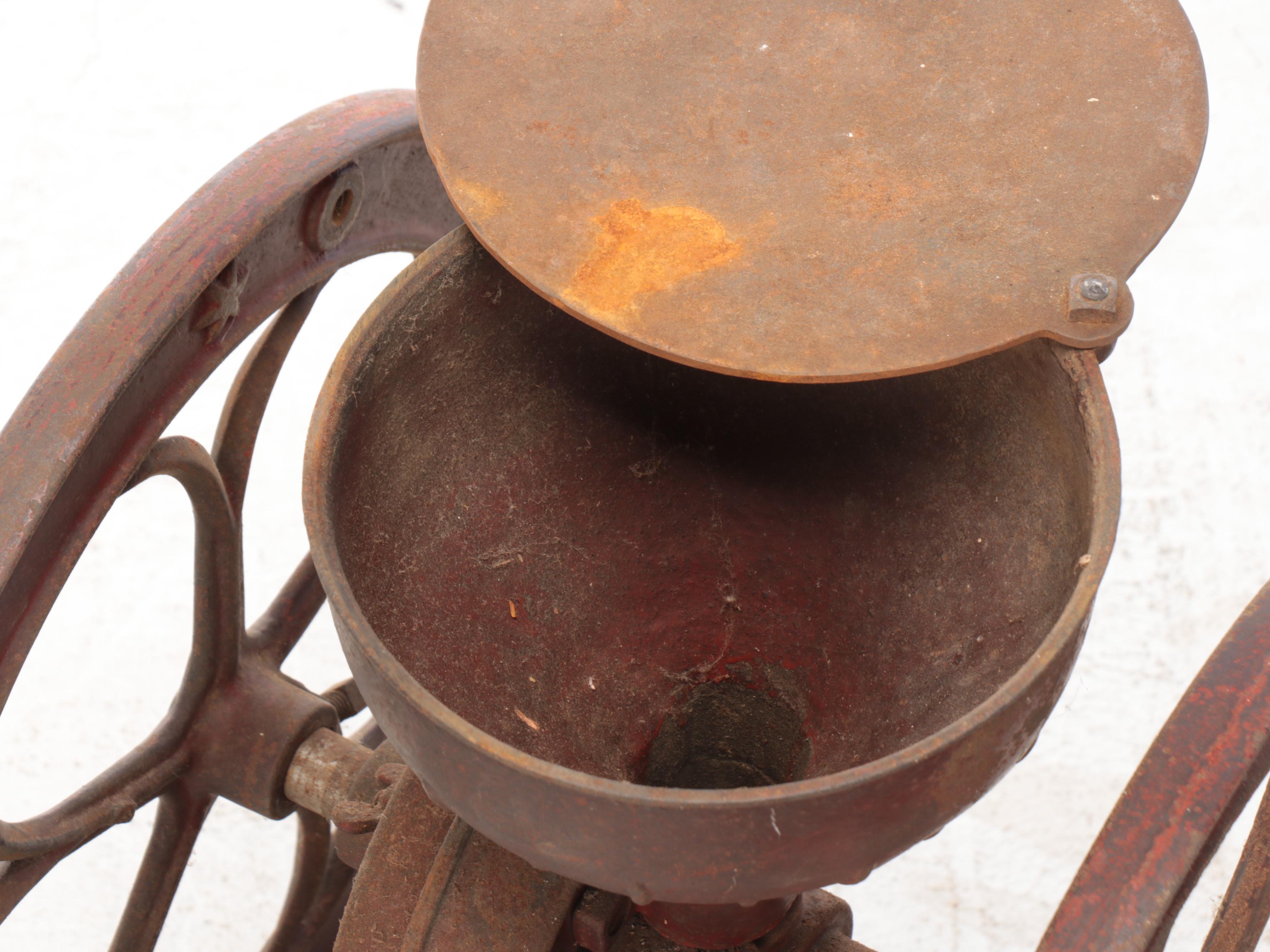 Star Mills No. 7 Enameled Cast Iron Coffee Grinder, Late 19th/Early 20th Century