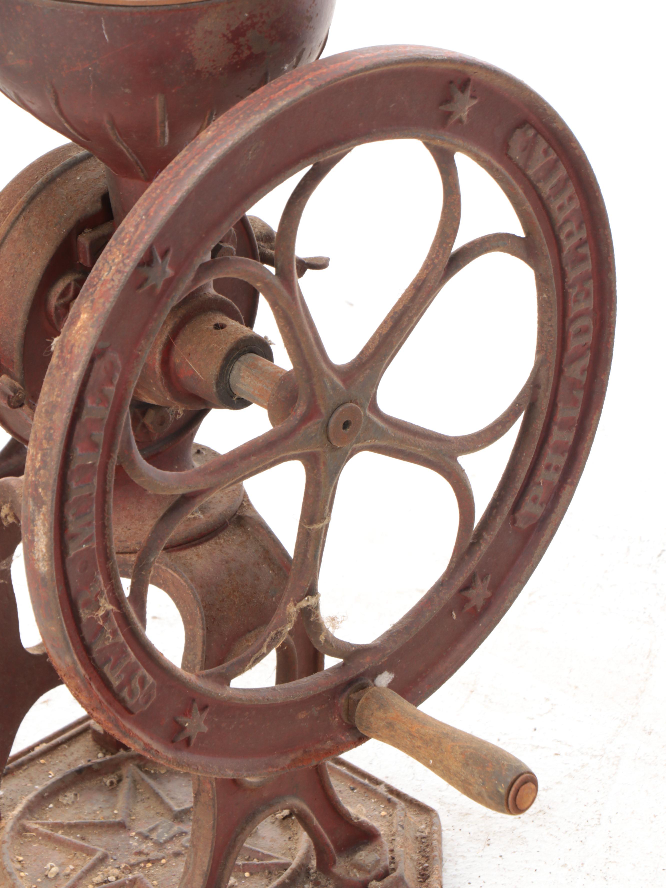 Star Mills No. 7 Enameled Cast Iron Coffee Grinder, Late 19th/Early 20th Century