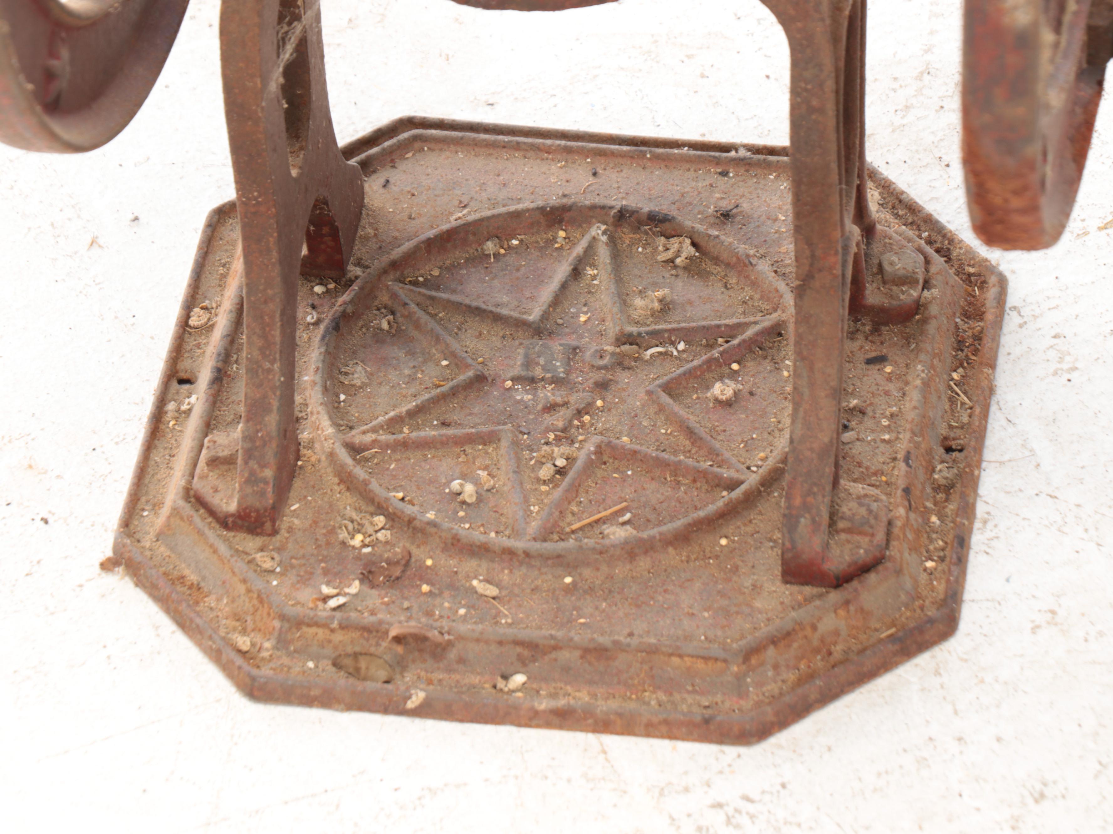 Star Mills No. 7 Enameled Cast Iron Coffee Grinder, Late 19th/Early 20th Century