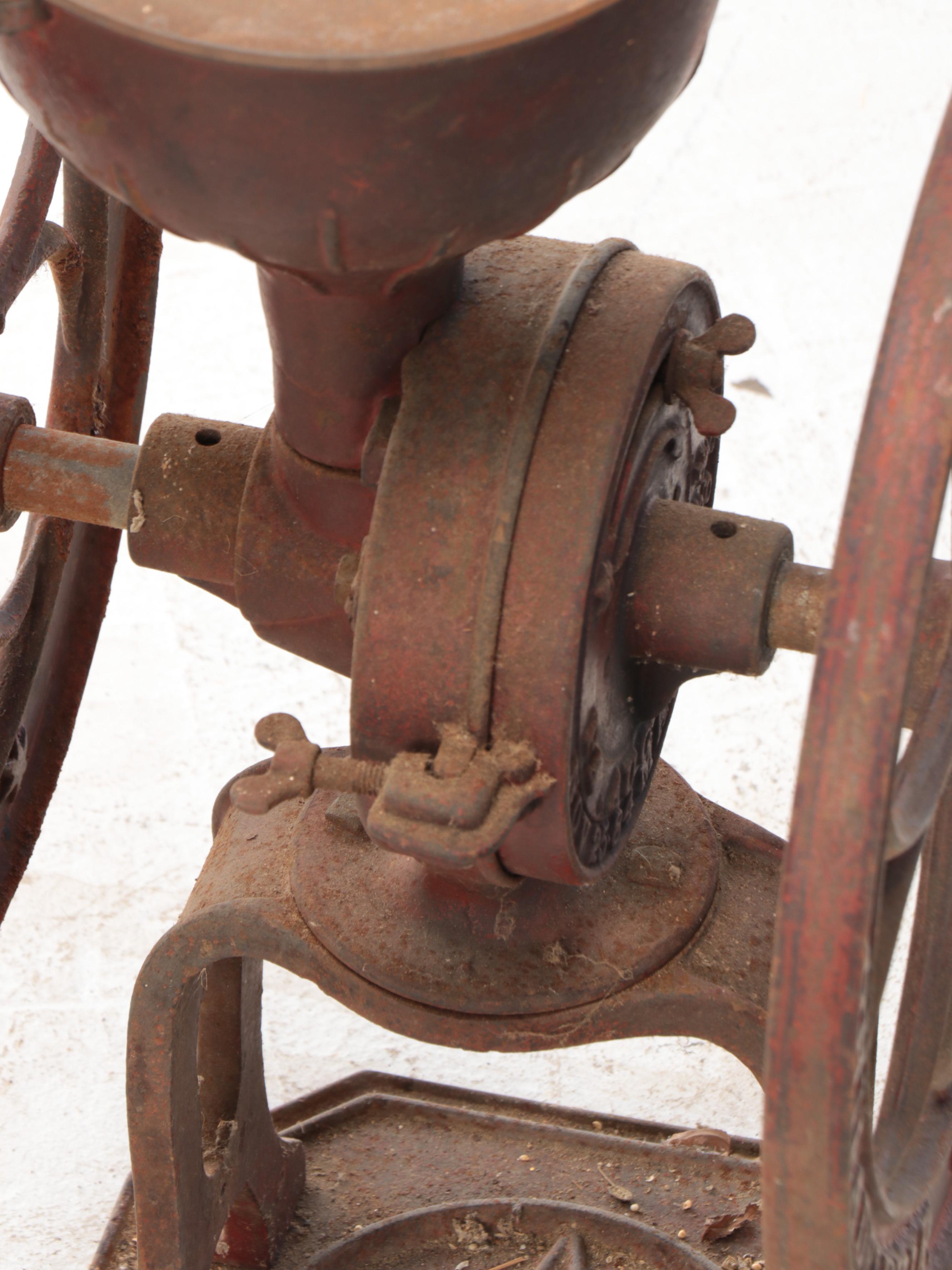 Star Mills No. 7 Enameled Cast Iron Coffee Grinder, Late 19th/Early 20th Century