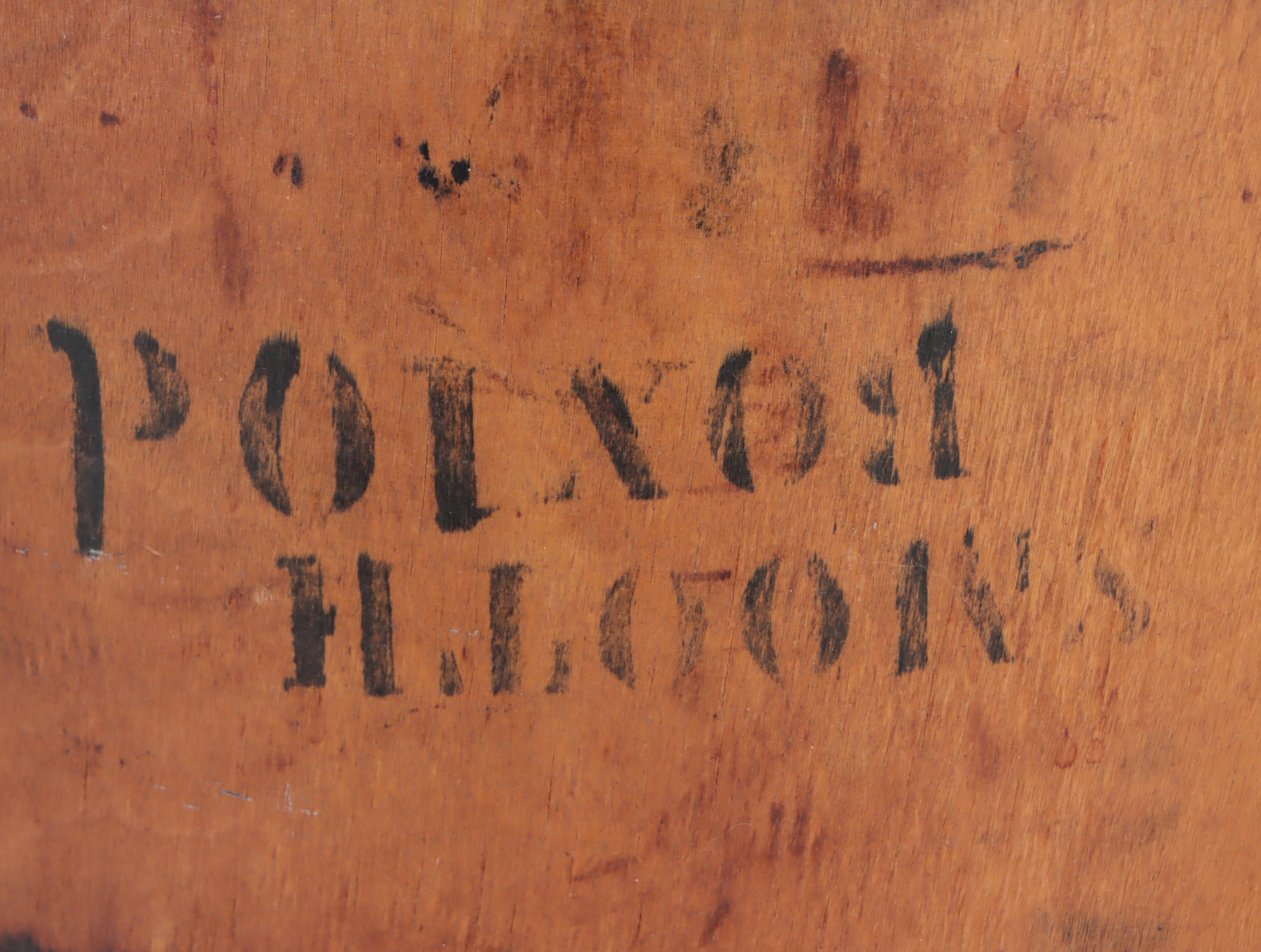 Painted Wood and Metal Lidded Round Box and Lidded Barrel