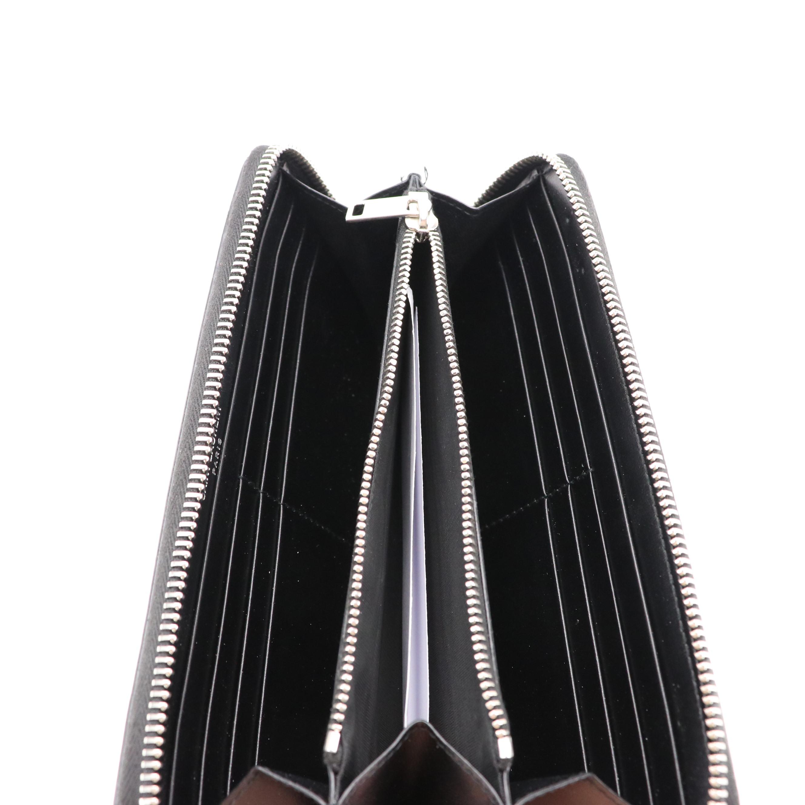 Yves Saint Laurent Black Zip-Around Wallet