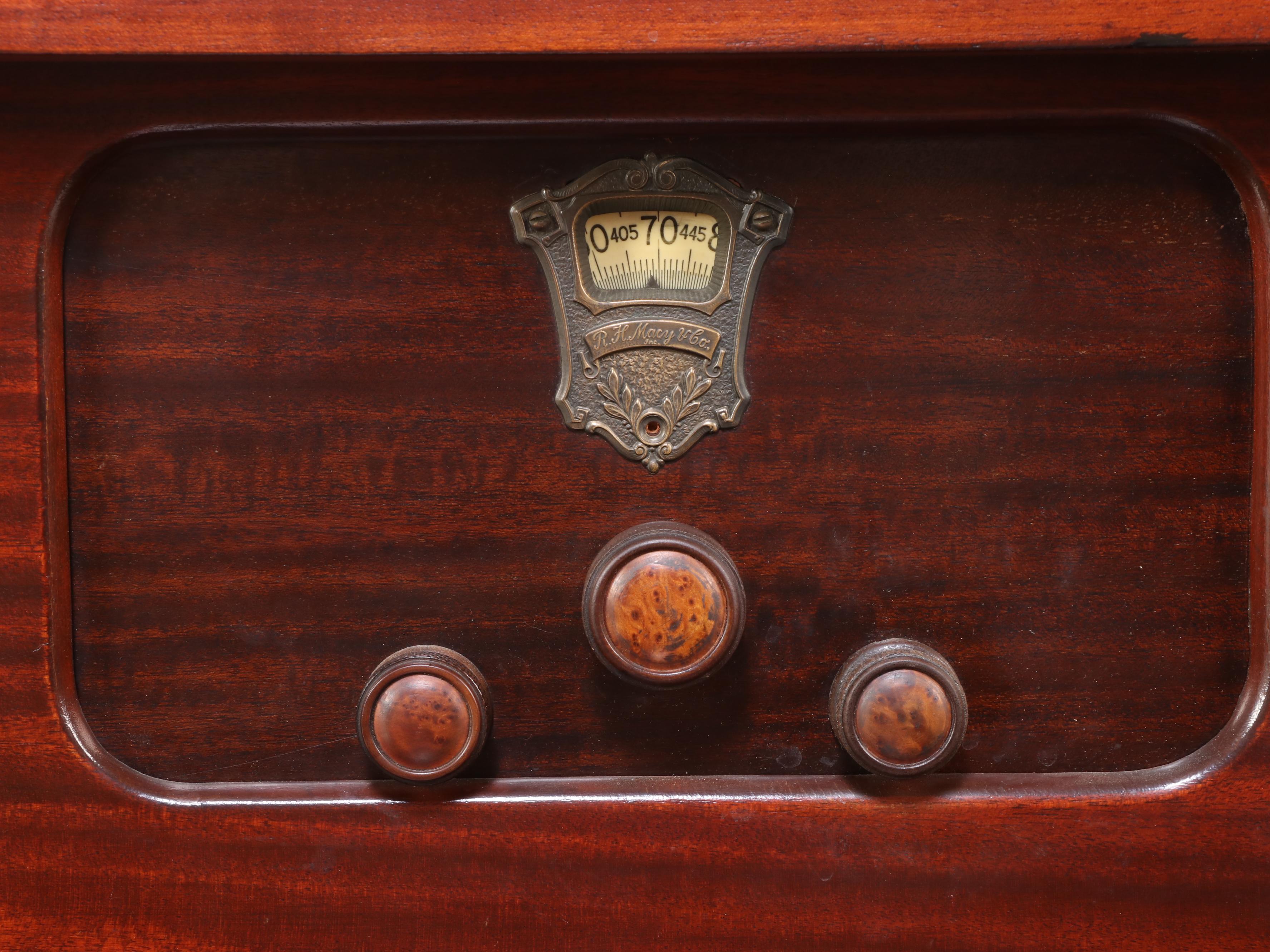 R. H. Macy & Co. Mahogany Radio Cabinet, Early to Mid-20th Century
