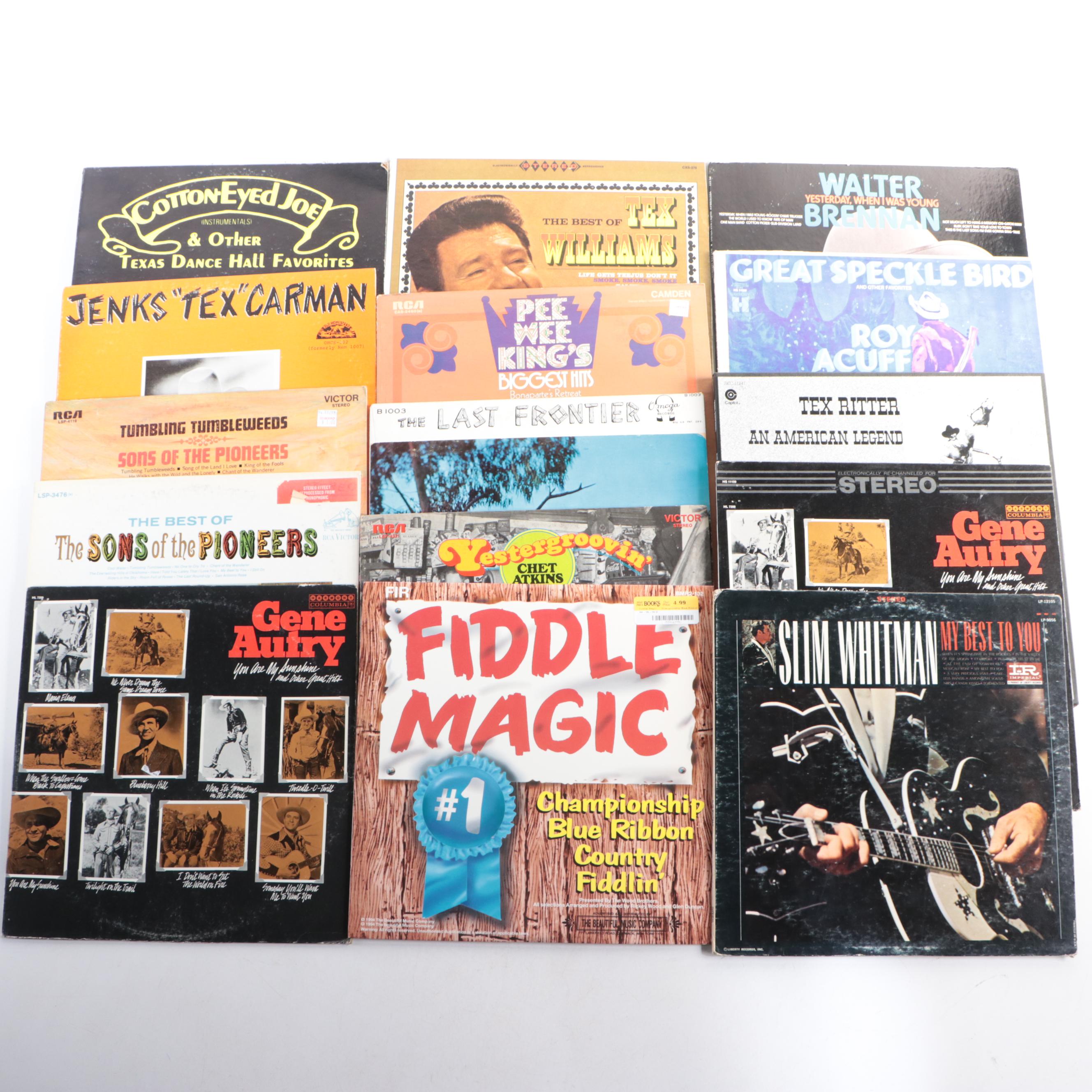 Gene Autry, Slim Whitman, Tex Ritter, Tex Williams, and More Vinyl Record Albums