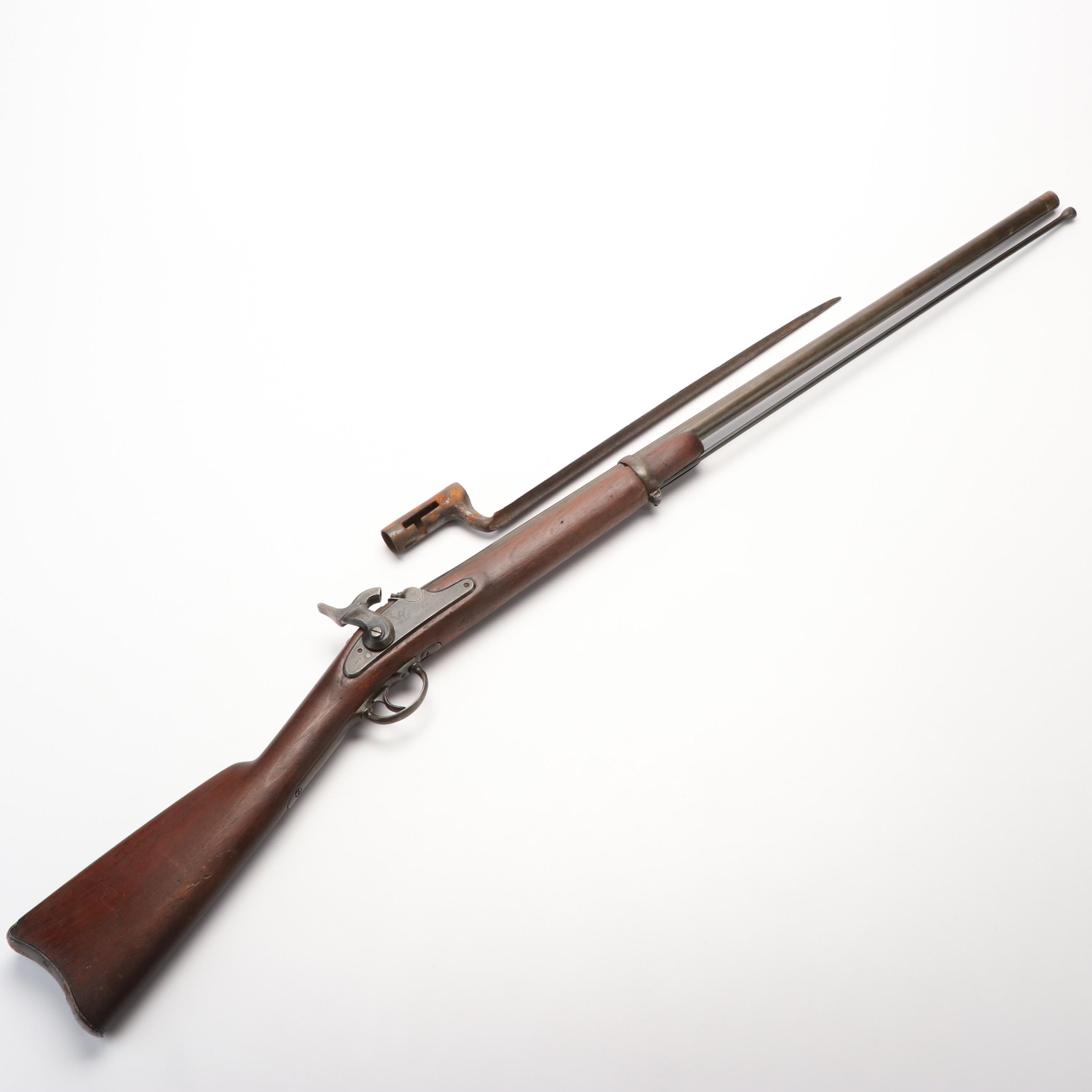 Civil War Era US Model 1863 Springfield Musket with Bayonet