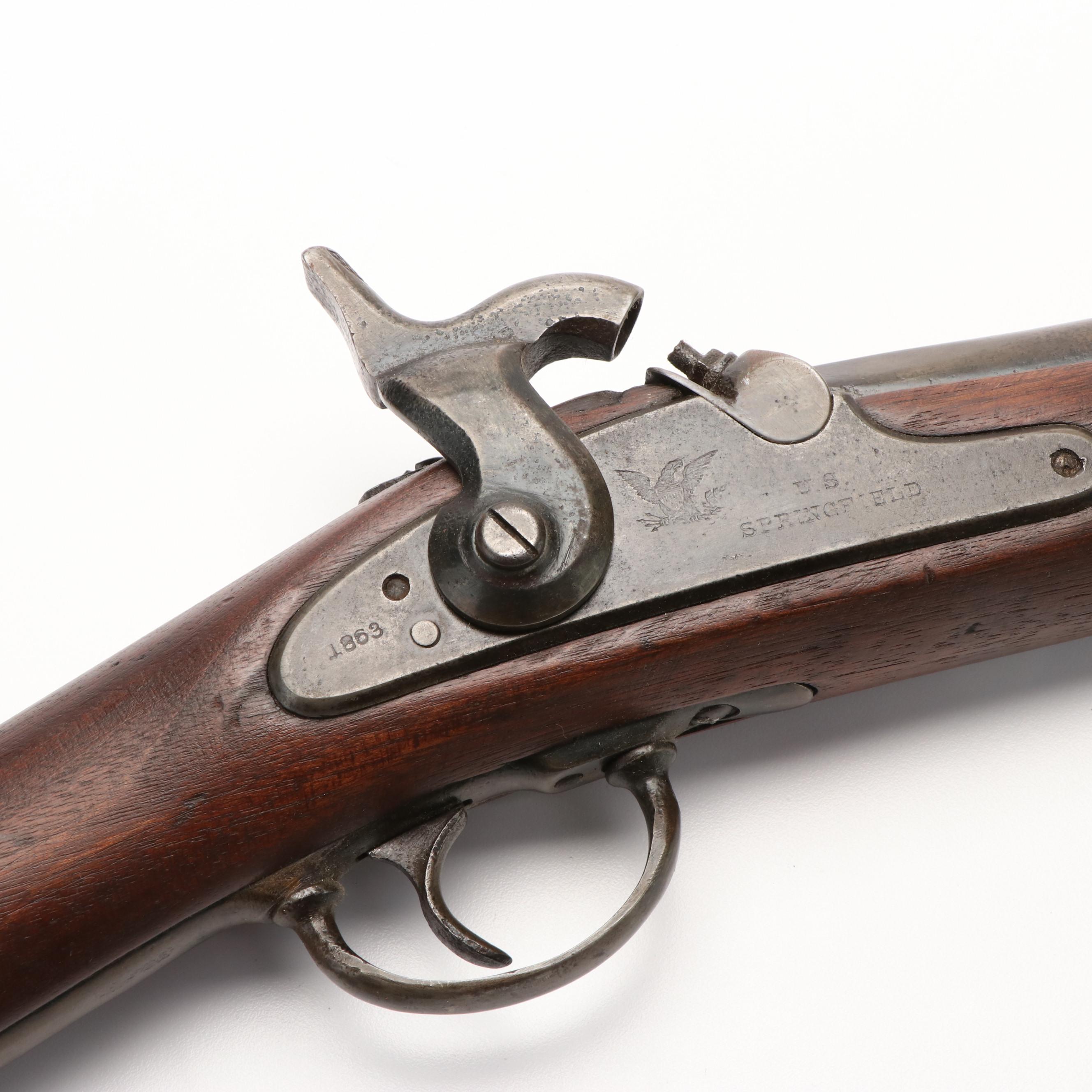 Civil War Era US Model 1863 Springfield Musket with Bayonet
