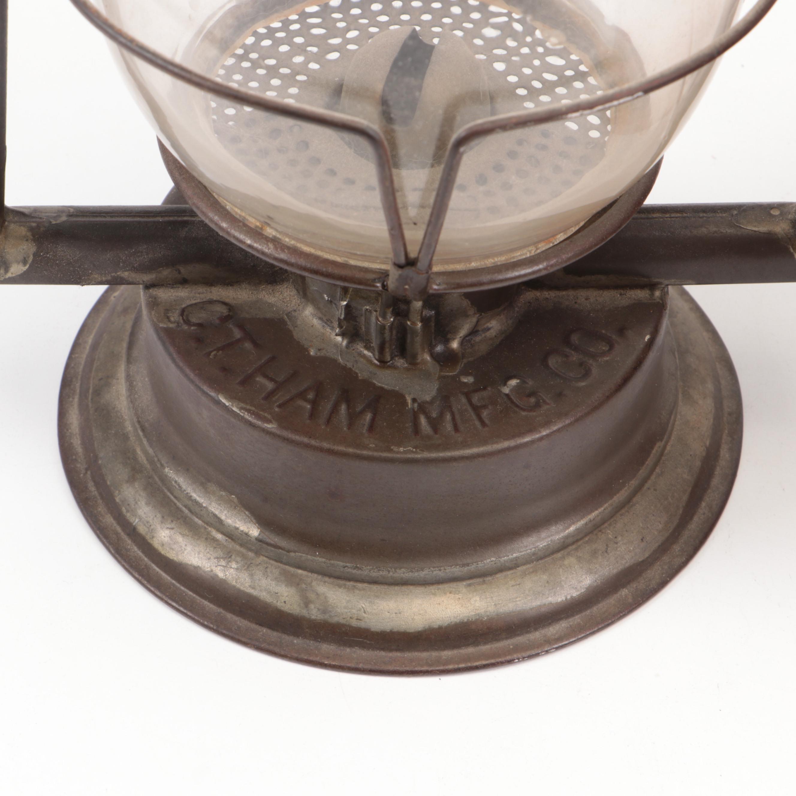 C.T. Ham Mfg. Co. No. 0 Nautical Lantern with Hamilton The Skotch Kaddy Cooler