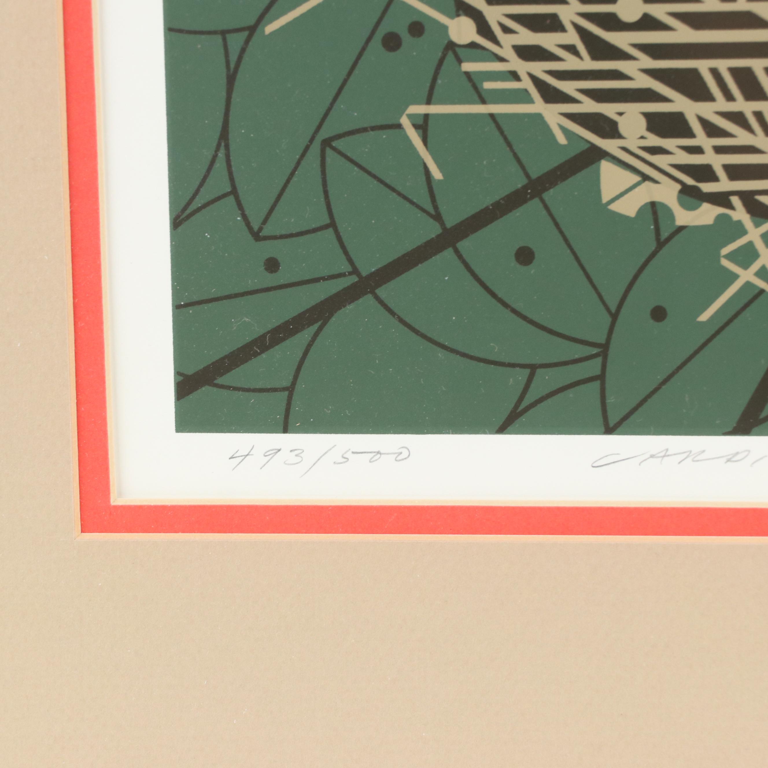 Charley Harper Serigraph "Cardinal Cradle," 1991