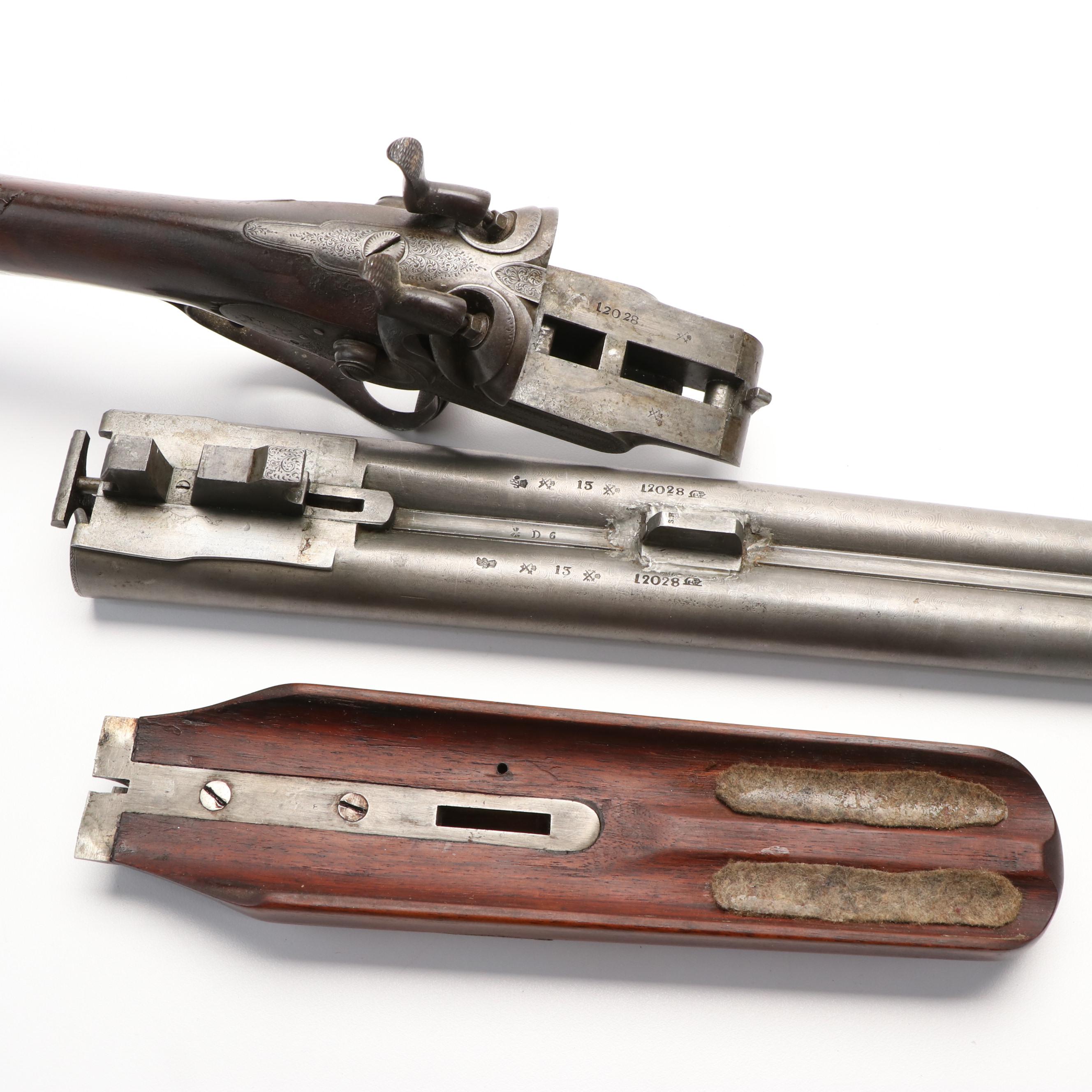 Antique W.W. Greener St. Mary Works Birmingham Side by Side Shotgun