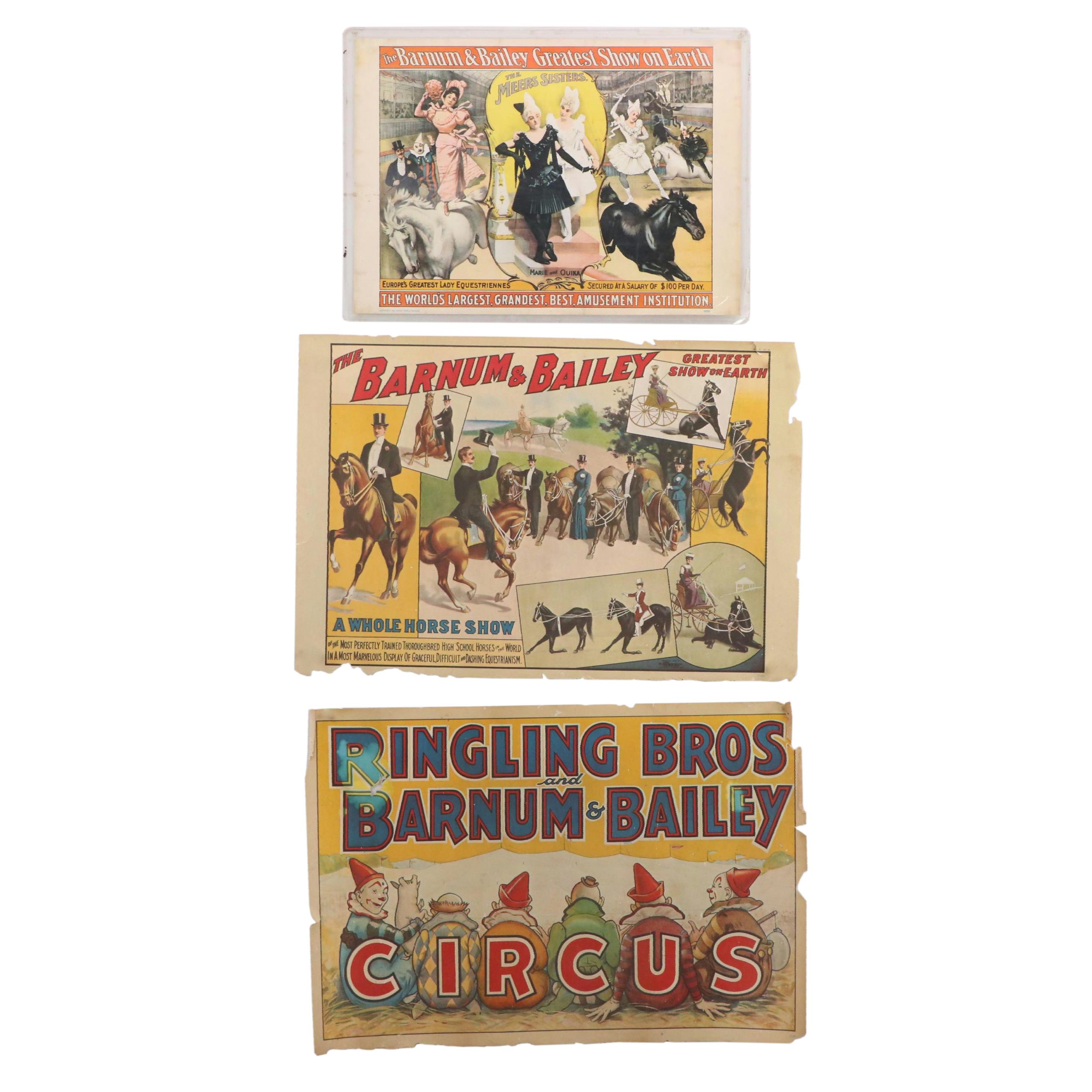 Ringling Bros, Barnum & Bailey Offset Lithograph Circus Posters