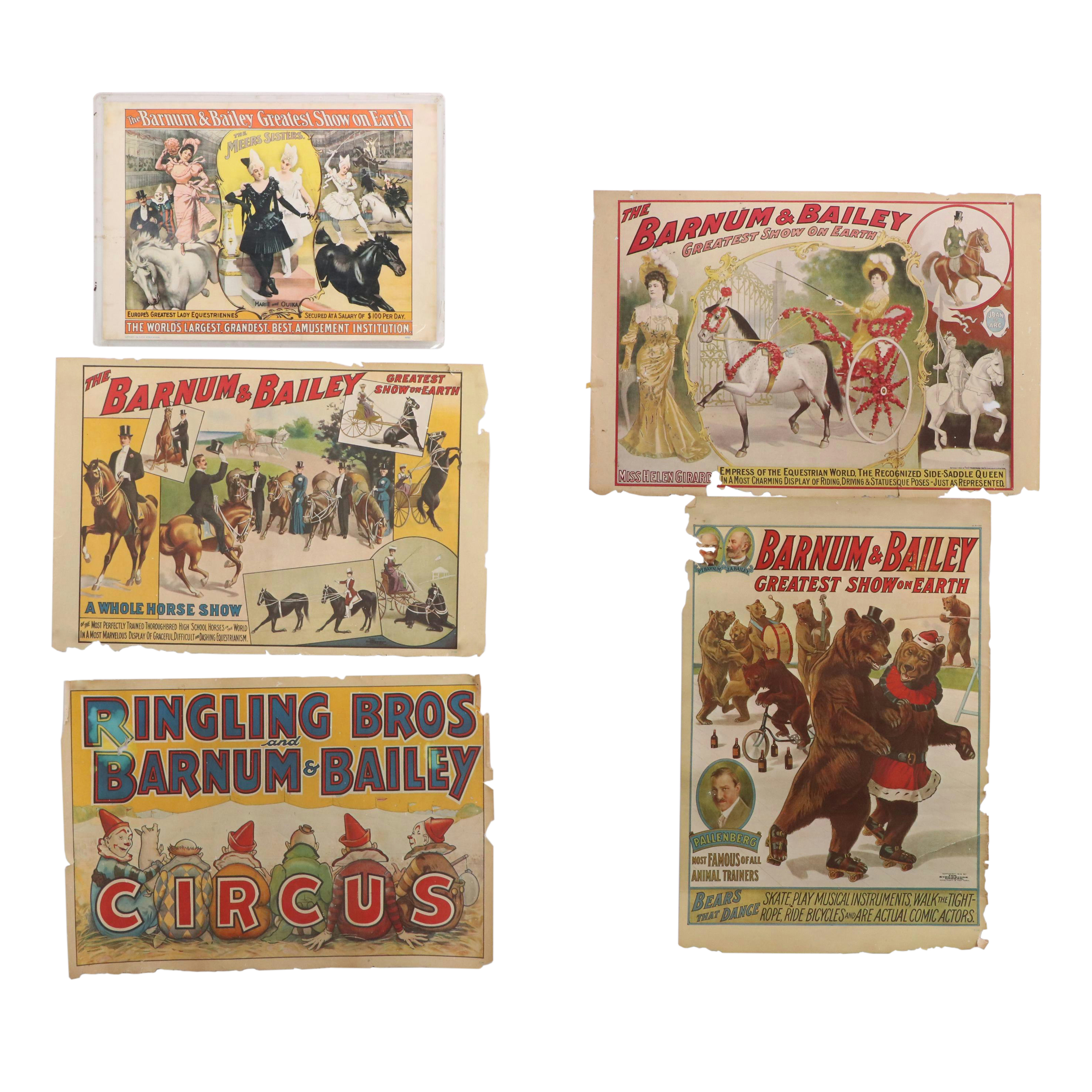 Ringling Bros, Barnum & Bailey Offset Lithograph Circus Posters