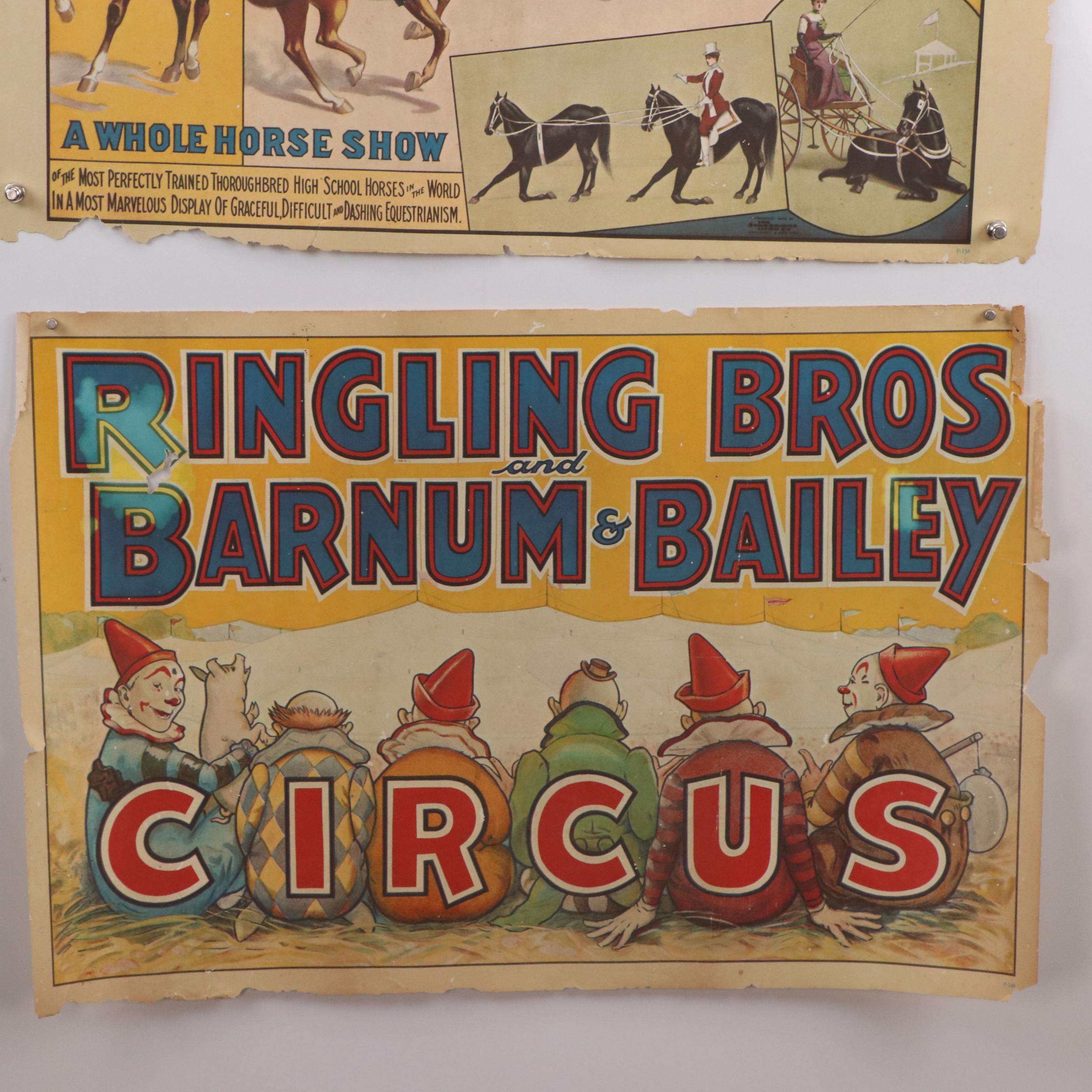 Ringling Bros, Barnum & Bailey Offset Lithograph Circus Posters