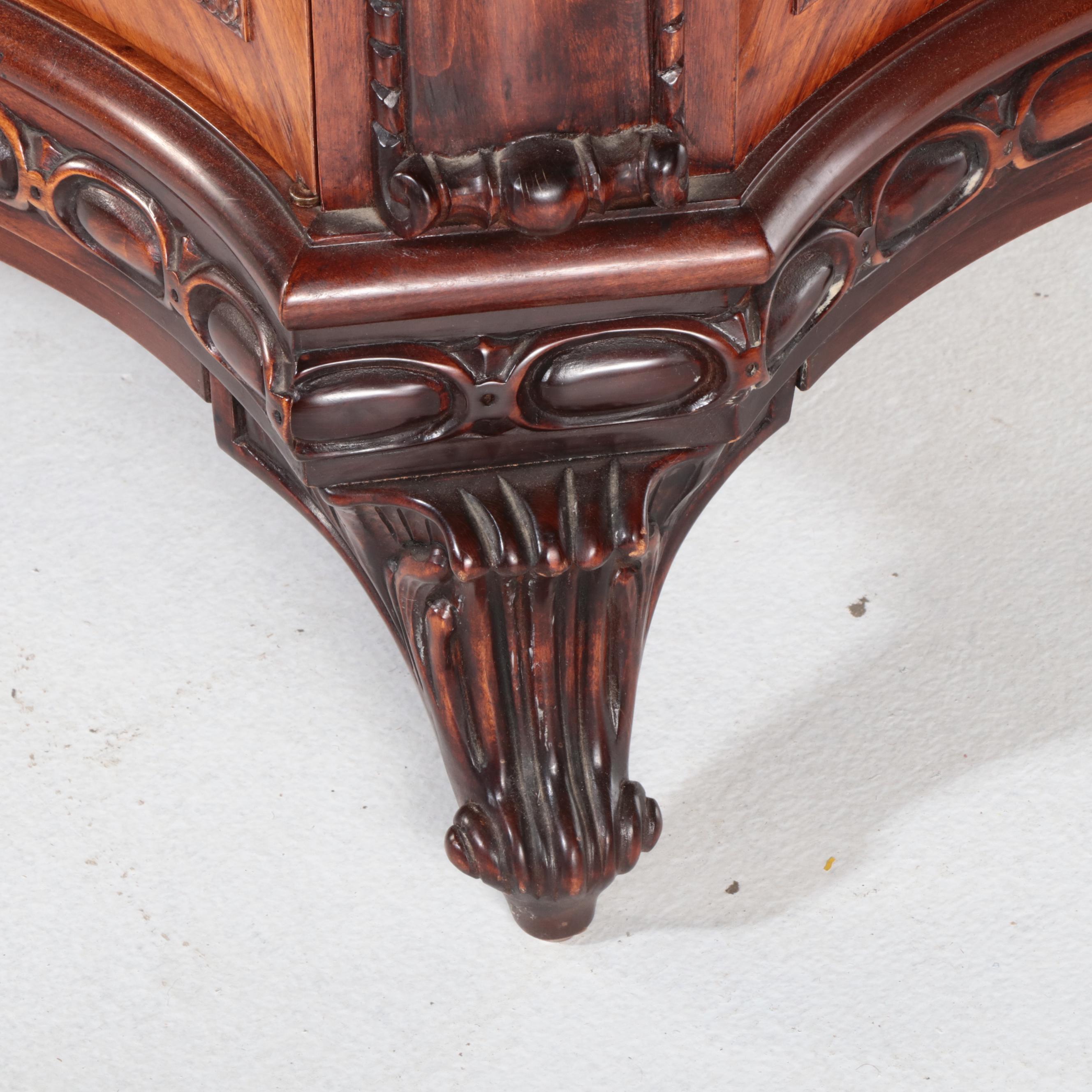 Rho Mobili D'Epoca Louis XV Style Kingwood and Marquetry Buffet à Deux Corps