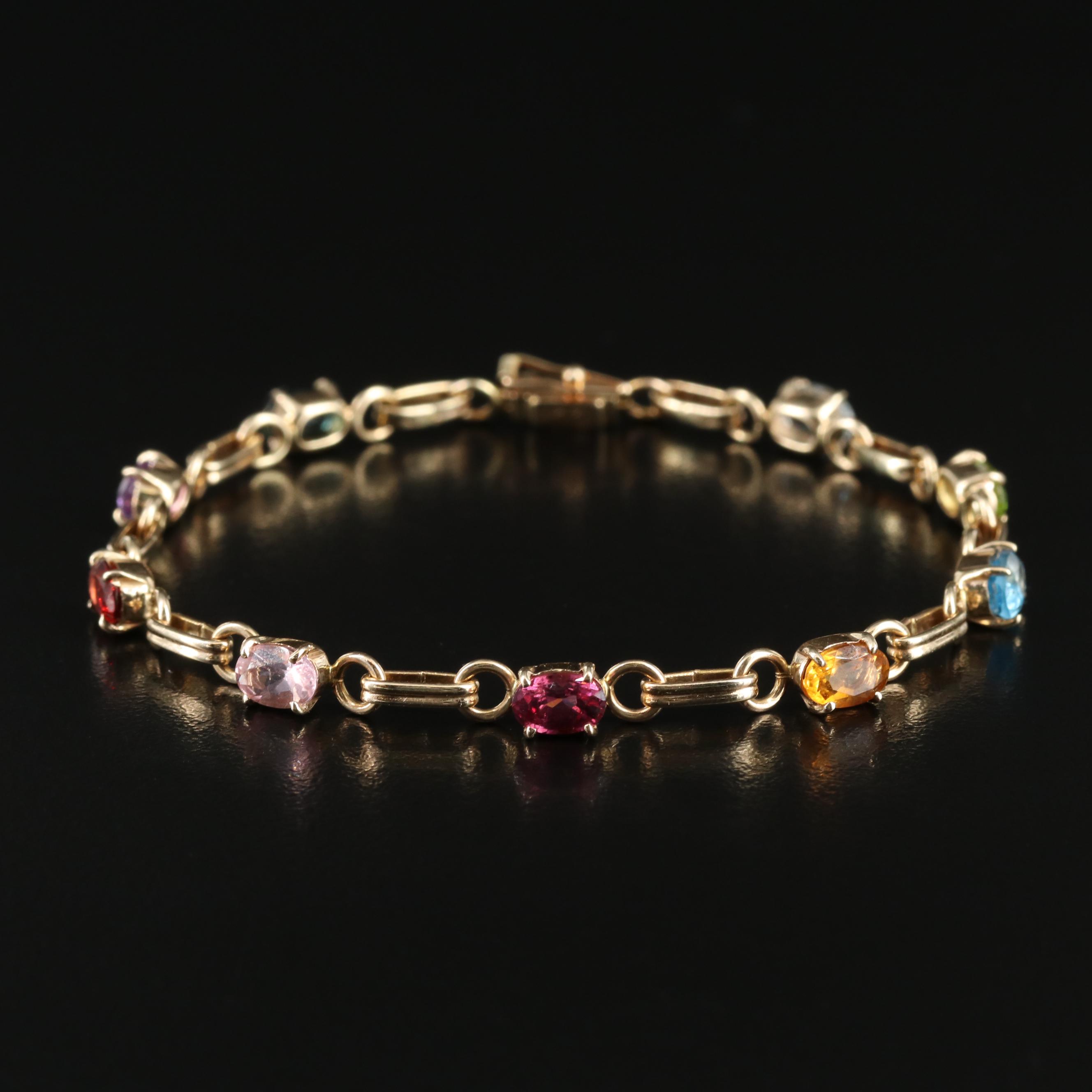 14K Multi-Gemstone Bracelet