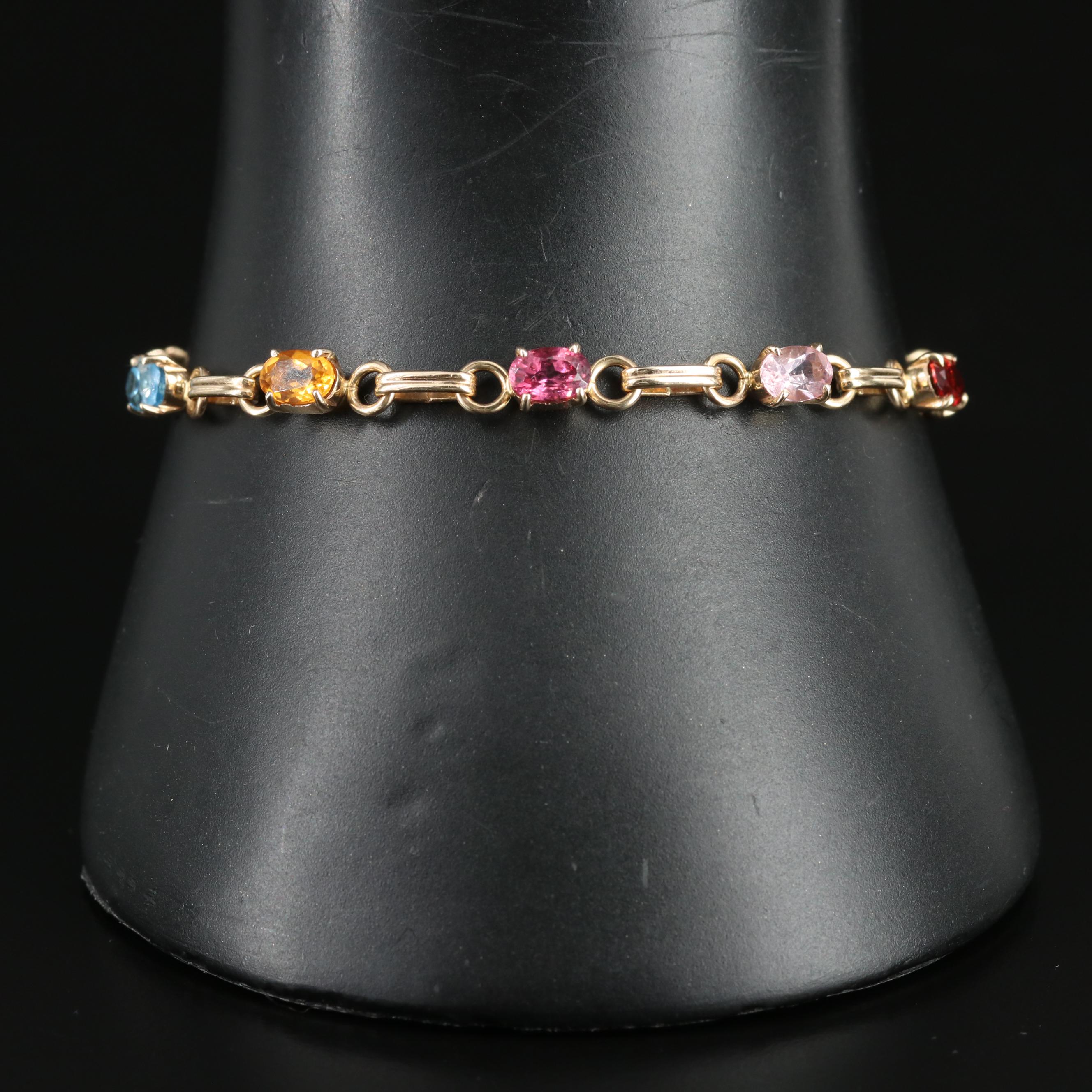 14K Multi-Gemstone Bracelet
