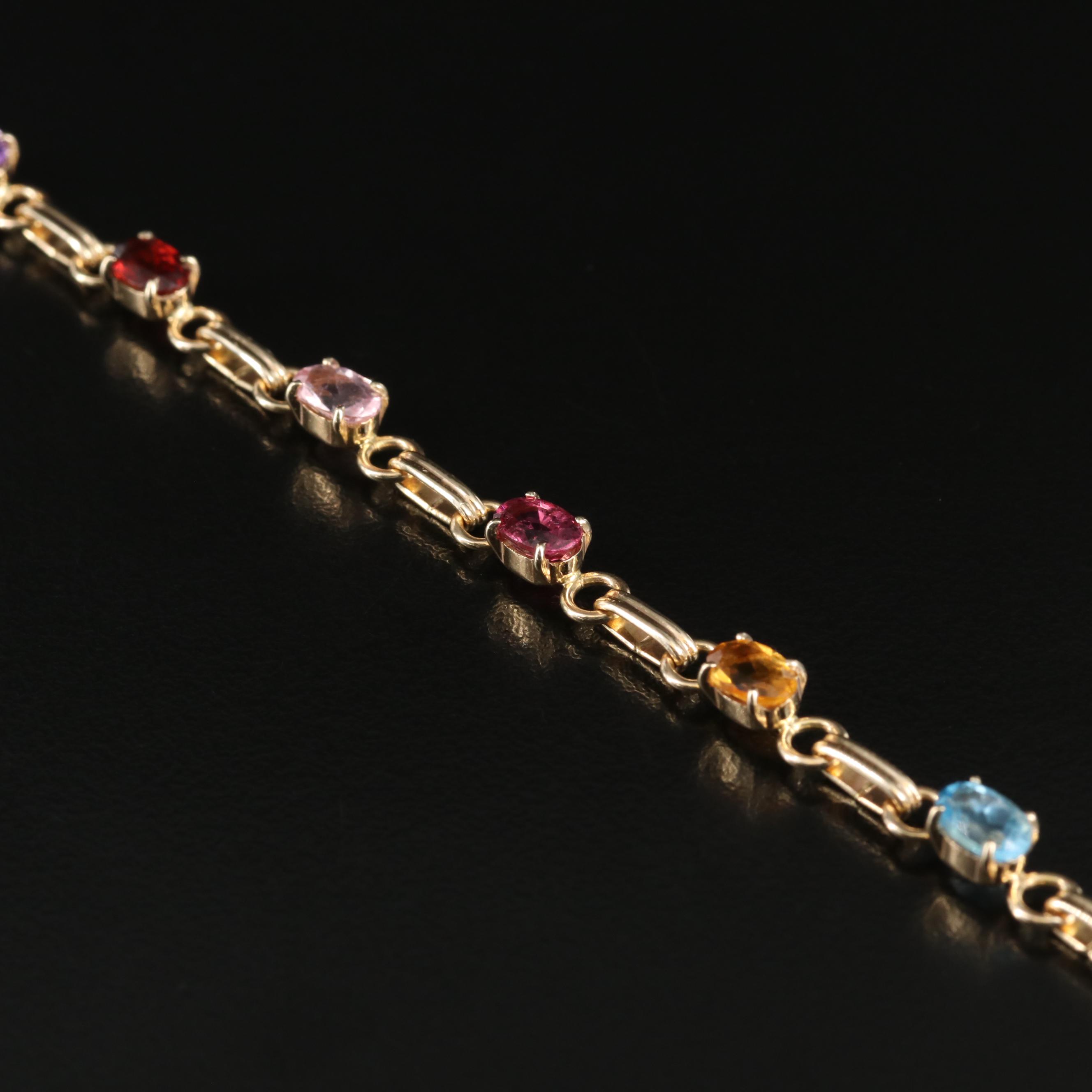 14K Multi-Gemstone Bracelet