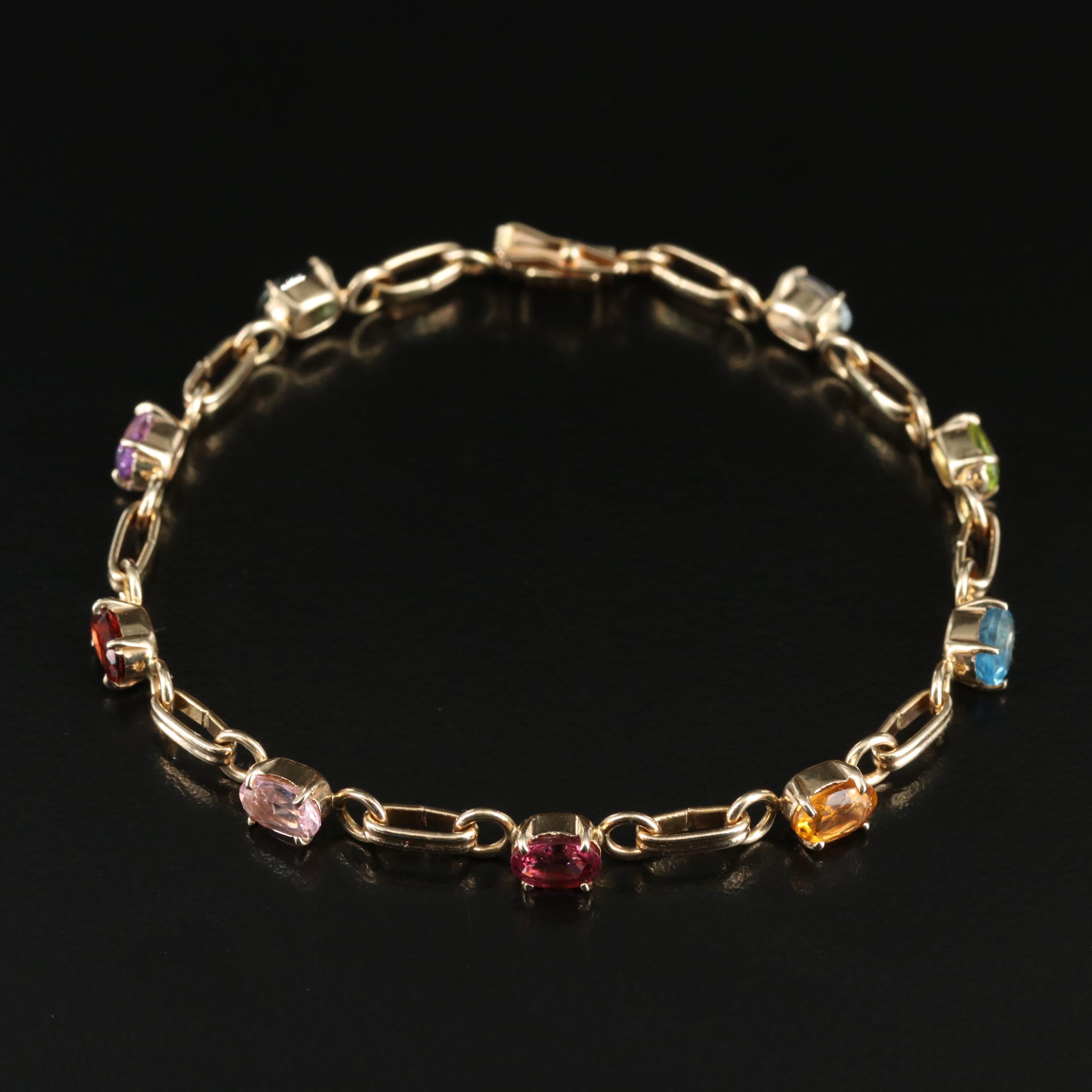 14K Multi-Gemstone Bracelet