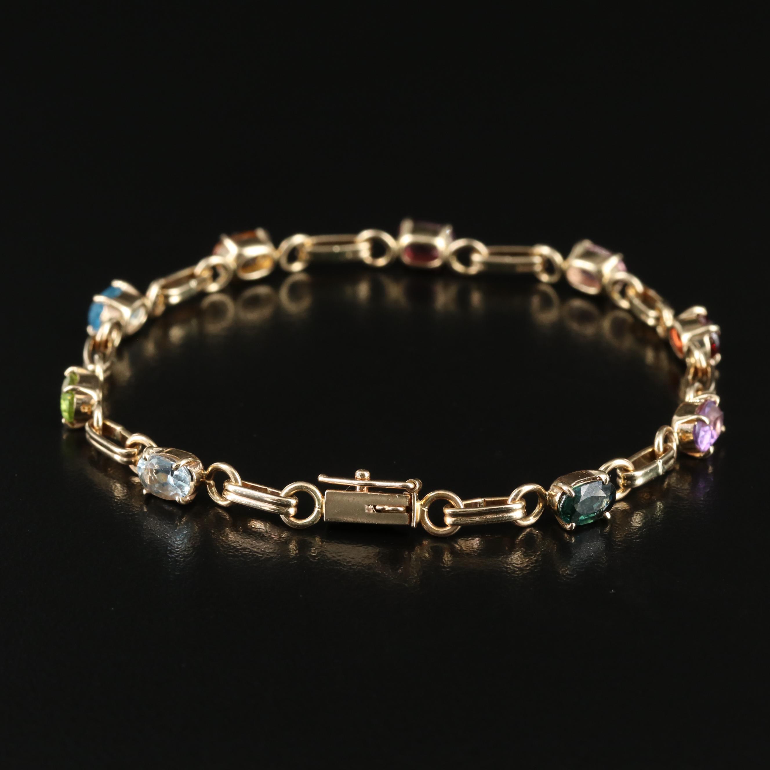 14K Multi-Gemstone Bracelet